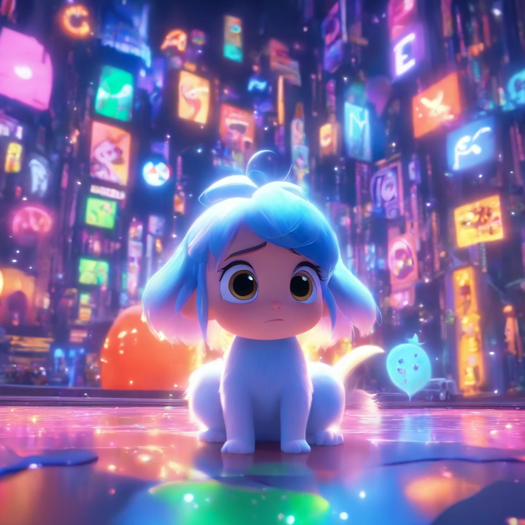 (Estilo Pixar),Modelo de quarto pequeno aconchegante, Modelo de personagem em miniatura, menina de cabelos pretos, com cachorro no colo, fonte de luz da direita para a esquerda, Rum lighting, fonte de luz da direita para a esquerda, (ISO distance vision), (de cima para baixo), Realistic proportions, Post-processing, ((perspectiva ortogonal)), Super Detalhe, Realistic, super realistic, photoreal render, Cor irridescent, Glitters