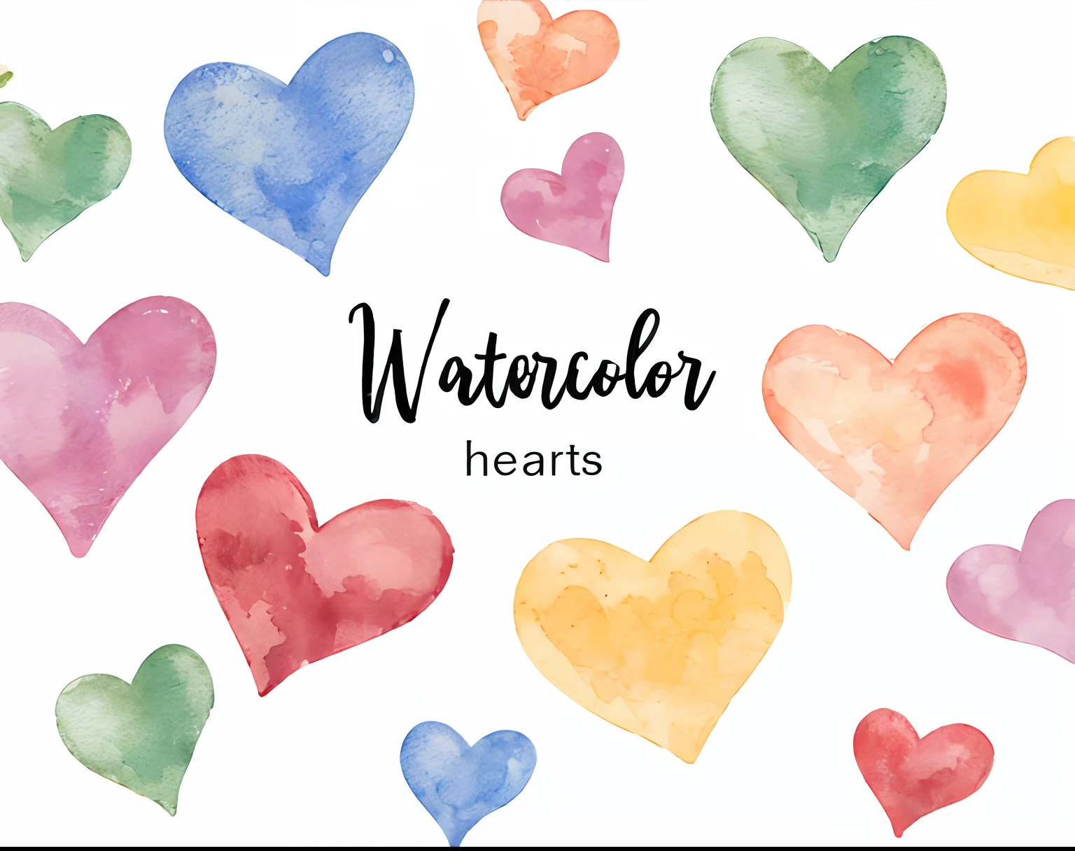 Close-up of a bunch of watercolor hearts on a white background, aquarelle, aquarelle, Heart, red peach, Many hearts, High quality watercolor painting, 🎨🖌️, watercolour painting style, WaterColor Paint, several hearts, the watercolor style, watercolor paiting, colorful watercolor, aquarelle, ((aquarelle)), aquarelle, watercolor wash, aquarelle, Watercolor illustration