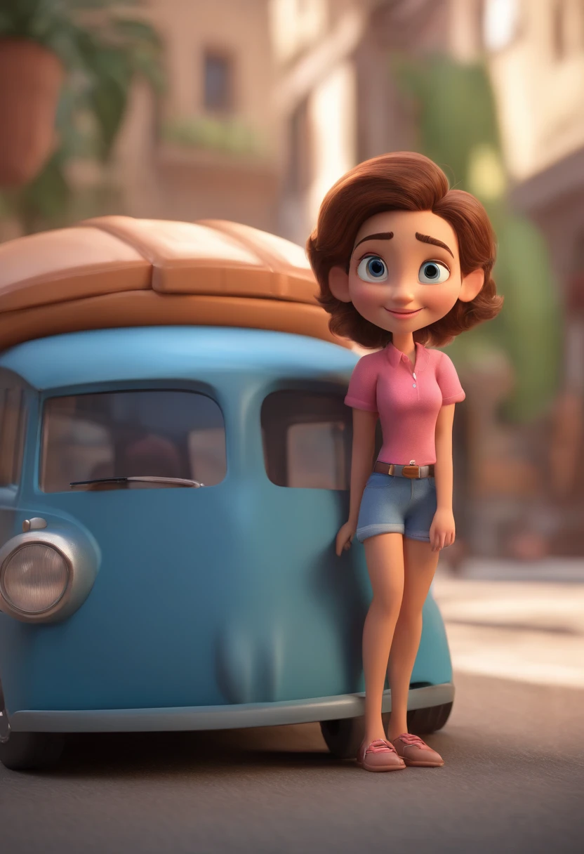 personagem dos desenhos animados de um homem com uma camisa azul, and a woman in pink shed and a girl forming the letter M animation character, Caractere estilizado, animation style rendering, 3D estilizado, Arnold Maya render, 3 d render stylized, toon render keyshot, Personagem 3D, Personagem 3D, 3d rendering stylized, 3 d character render, personagem de desenho animado, Personagem de close up, Pose de personagem, (Estilo Pixar) (master part:1.2) (Bokeh) (best quality) (pele detalhada) (textura detalhada) (8k) (argila) (Cinematic lighting) (foco nítido