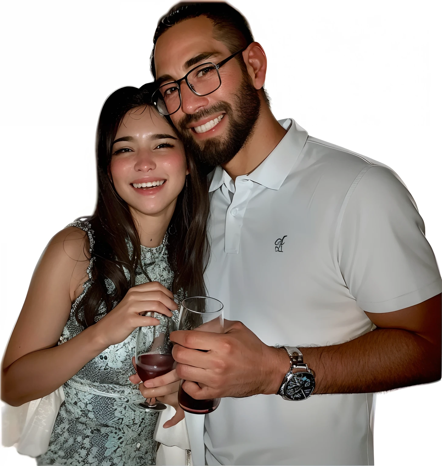 They are posing for a photo along with a glass of wine, Ayanamikodon e Irakli Nadar, Casal feliz, Charli Bowater e Artgeem, editing, Directed by: Daniel Lieske, Fotografia tirada em 2 0 2 0, Ghutra e Egal, Divirta-se, casal sorridente, Directed by: Niko Henrichon