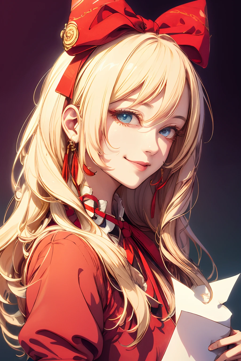 masterpiece: 1.7, top-quality、(Highly detailed CG、ultra-detailliert、Best Shadow:1.1)、独奏、Painterly、sketch、Paper texture、alice in the wonderland、Red ribbon on head、Red clothes、超A high resolution、extra detailed face、flat-colors、extra detailed face、extra detailed face、realisitic、limited pallete、Low contrast、The best lighting、Beautuful Women、lite smile、blanche:1.6、(Zentangle、a Mandala、Tangle、Entangle:0.8)