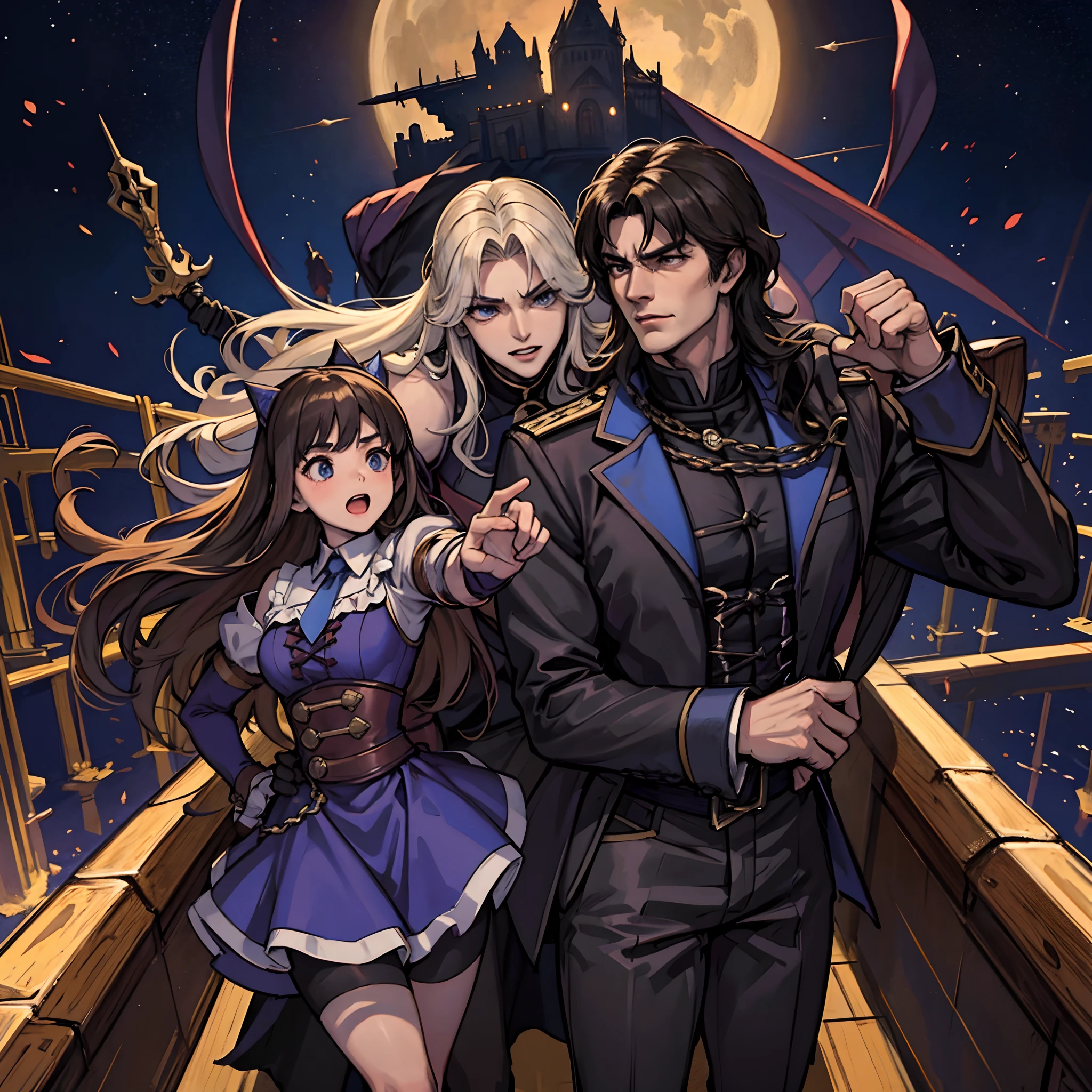 Castlevania seigneur de l’ombre musclé hokuto no ken kenshiro style hyper réaliste super détaillé plan dynamique pièce maîtresse scène cinématique scènes du seigneur Dracula menant des troupes armée de démons au combat pointu détails cinématique scènes film