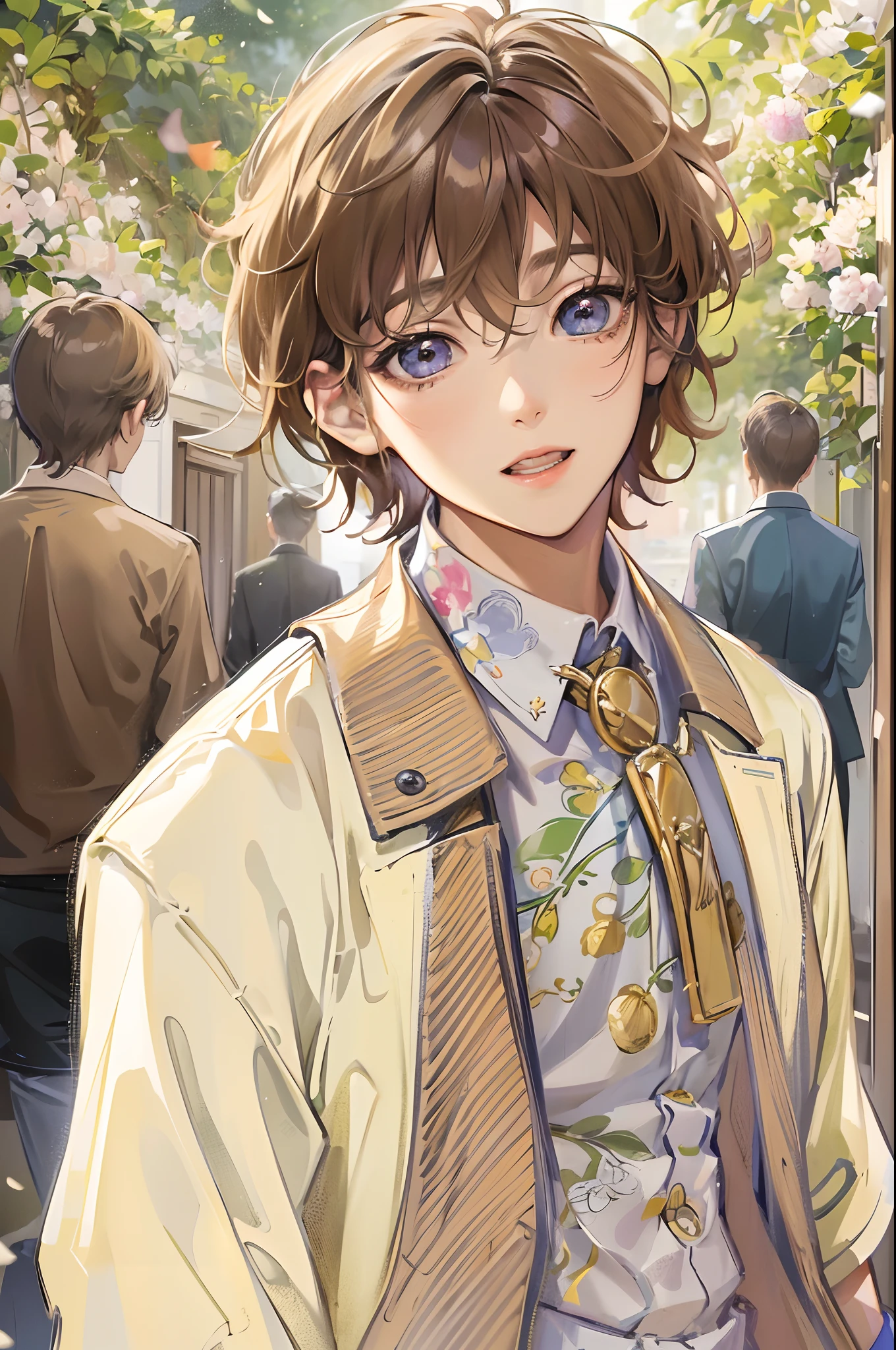 Absurdres masterpiece HDR high quality picture of a character from Hana yori dango anime, 1 boy , character is with detailed face, simple hair design , happy face, different clothes , ((short hair style:1 )) , anime eyes, light skin ,
Wearing random outfit from anime, detailed outfit, nice background, masterpiece scenery