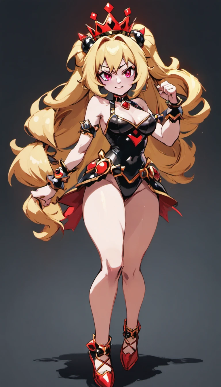 bowsette bracelets à pointes, yeux rouges