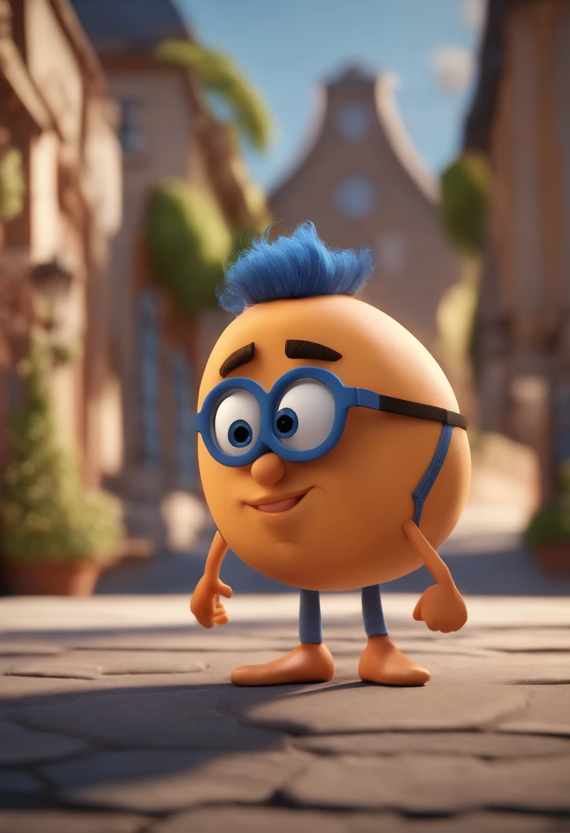 Cartoon character of a man with black glasses and a blue shirt, animation character, Caractere estilizado, animation style rendering, 3D estilizado, Arnold Maya render, 3 d render stylized, toon render keyshot, Personagem 3D, Personagem 3D, 3d rendering stylized, 3 d character render, personagem de desenho animado, Personagem de close up, Pose de personagem, (Estilo Pixar) (master part:1.2) (Bokeh) (best quality) (pele detalhada) (textura detalhada) (8k) (argila) (Cinematic lighting) (foco nítido