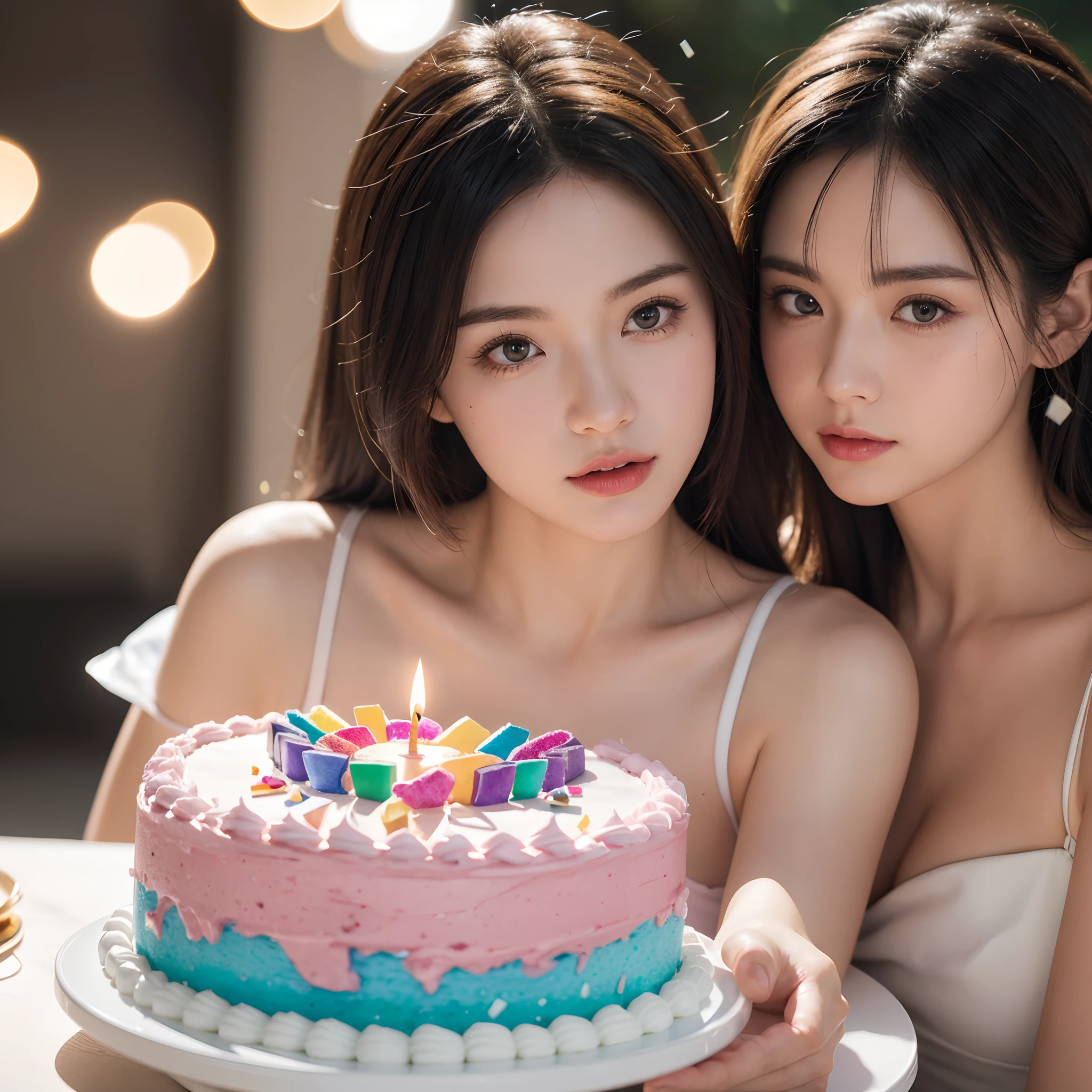 best quality, ultra-detailed,high resolution,anime screencap, unity 8k wallpaper, Pov,bird's eye view , 1giant birthday cake, cinematic cake master,birthday party at nightclub,banner,colorful cake bar, chef,birthday party disco cafe, maid,floral disco blouse, cute girl, deep contrast(human:1),(voluptuous,well-endowed,birthday party,Solo),non visible underboobs,(1lady, cook),18 yr old,chef,blonde hair, short braids, (deep contrast,giant birthday cake with candles ,High School DxD), ice cream bar, cold smile ,intake,collarbone,cooking,(pin up art,disco birthday party),disco bar, High School of the Dead,disco bar,muscular,collarbones, cooking,Prison School, multiple focus,