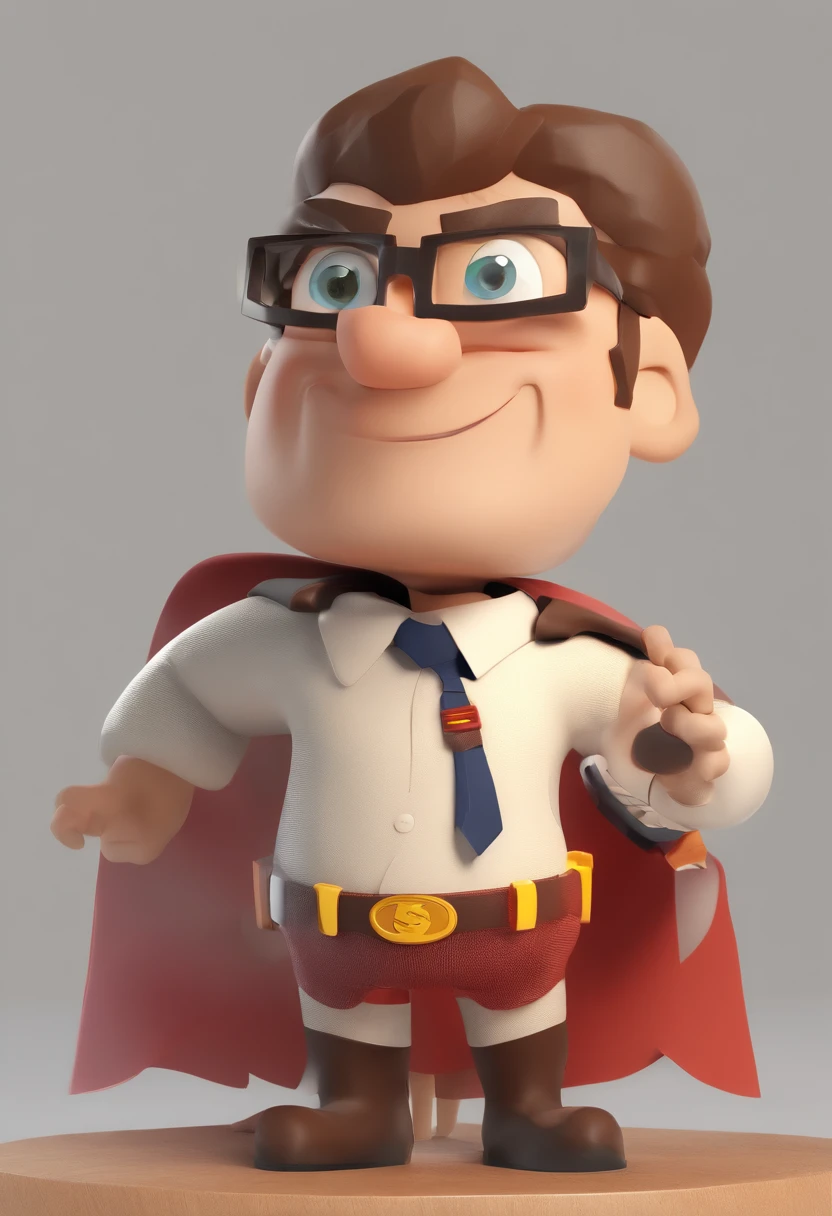 Super Man Illustration, sorriso insano, Homem de pele marrom com um sorriso gigante, happily smiling at the camera, sorriso atrevido, he's smiling, sorriso muito grande, Macho sorridente, foto de perfil headshot, rindo sorriso enorme, desenhando no estilo de Arte 3D, c4d, fundo de cor branco puro, estilo disney, estilo pixar render ilustracao Super Detalhe, 8k