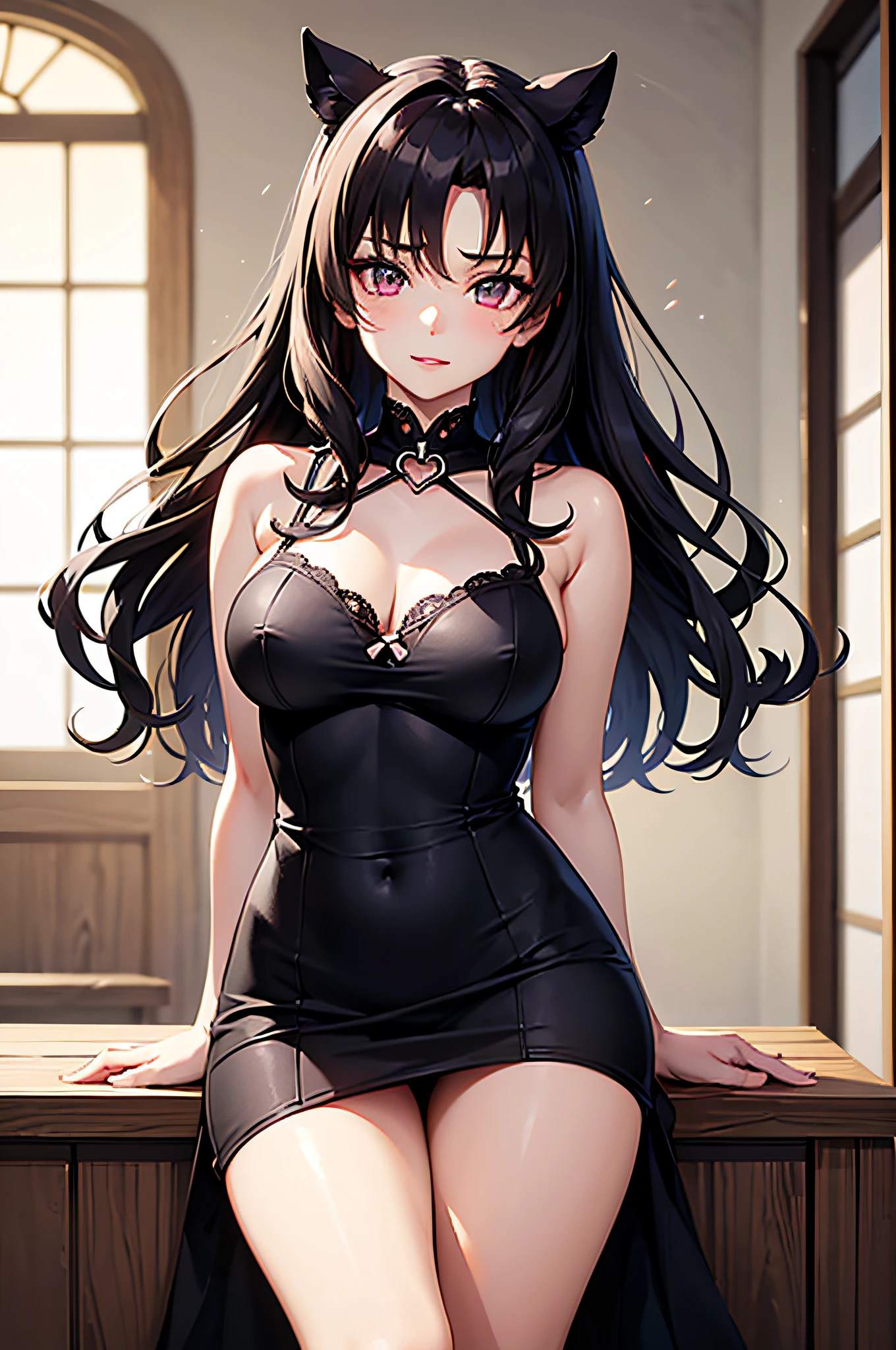 Tohsaka also., Volumetric lighting, Melhores Sombras, profundidade de campo rasa, Retrato da  incrivelmente bonita, Delicado belo rosto atraente com sedutores olhos azuis afiados, Sobrancelhas Afiadas Franzidas, Embarrassed, Corar, boca fechada, Lovely medium breasts, Cabelo preto longo em camadas de dois lados para cima, fita de cabelo, Sombra Blush, bushy eyelashes, Top Underboobs Vermelho Apertado, Barriga Slim Aberta, Minissaia Curta Plissada Preta, G-Corda Thong Pantie, virilha, lacuna na coxa, quadris largos, meias pretas na altura da coxa, final de tarde, sunlight shining in through the window, floating dust particles, Corredor em uma escola abandonada, Pilha de detritos mesas e cadeira quebrada, puxando saia para baixo, cobrindo a virilha, (extremely high quality, Amazing details:1.25), (sozinho:1.3), Pinturas Coloridas Brilhantescorpo todo, mulher, seios fartos, maquiagem, mascara, Lips are soft or colored, fundo preto simples, , monotone, paletas de cores vivas, limpo, Crisp drawings, silhuetas fluidas, camponesa, , Asymmetric, geometric, roupas leves, Simple and minimalist accessories, , vestido leve,  silhuetas simples, Estilo leve, mulher seios grandes, decote, classic, Cottagecore, Fresh field printing,  Moda Cottagecore, colorida, sexy, seios grandes e fartos, Cottagecore, vestido longo, decote Vmasterpiece, best quality, detailed, 1girl, pink eyes, long hair, black hair, (grapefruit in front), (temple in the background), sitting, red kimono, medium breasts, topless, light smile, arms behind back, water, sunset, hair ornament,