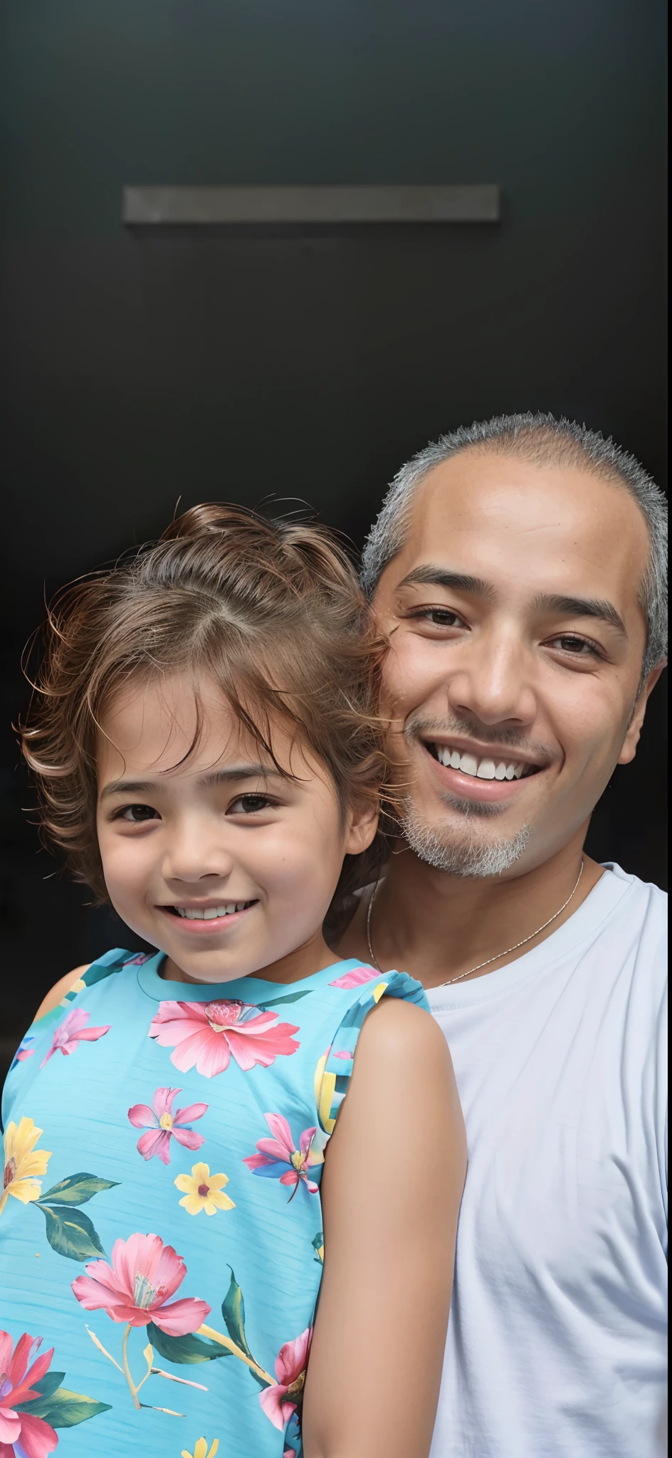 There is a man and a girl who are smiling, pai com filho, with a , david rios ferreira, Eytan Zana, Carmelo Blandino, tirado no iphone 14 pro, Directed by: Nandor Soldier, icaro carvalho, gui guimaraes, Genzoman e Frank Franzzeta, edu souza, fotografia