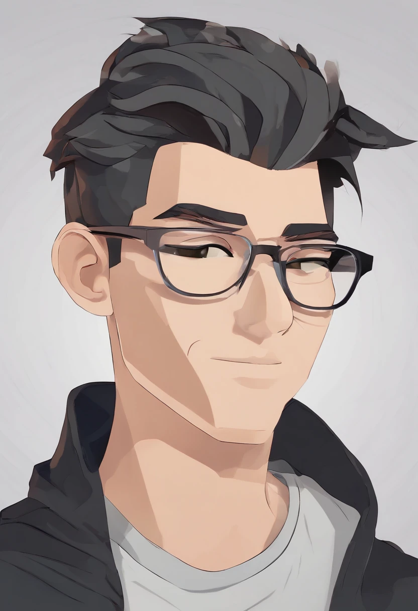 Cartoon character of a man with black glasses and a black polo shirt, cabelo liso, With beard and old school tattoo on his arm, animation character, Caractere estilizado, animation style rendering, 3D estilizado, Arnold Maya render, 3 d render stylized, toon render keyshot, Personagem 3D, Personagem 3D, 3d rendering stylized, 3 d character render, personagem de desenho animado, Personagem de close up, Pose de personagem,  (Estilo Pixar) (master part:1.2) (Bokeh) (best quality) (pele detalhada) (textura detalhada) (8k) (argila) (Cinematic lighting) (foco nítido