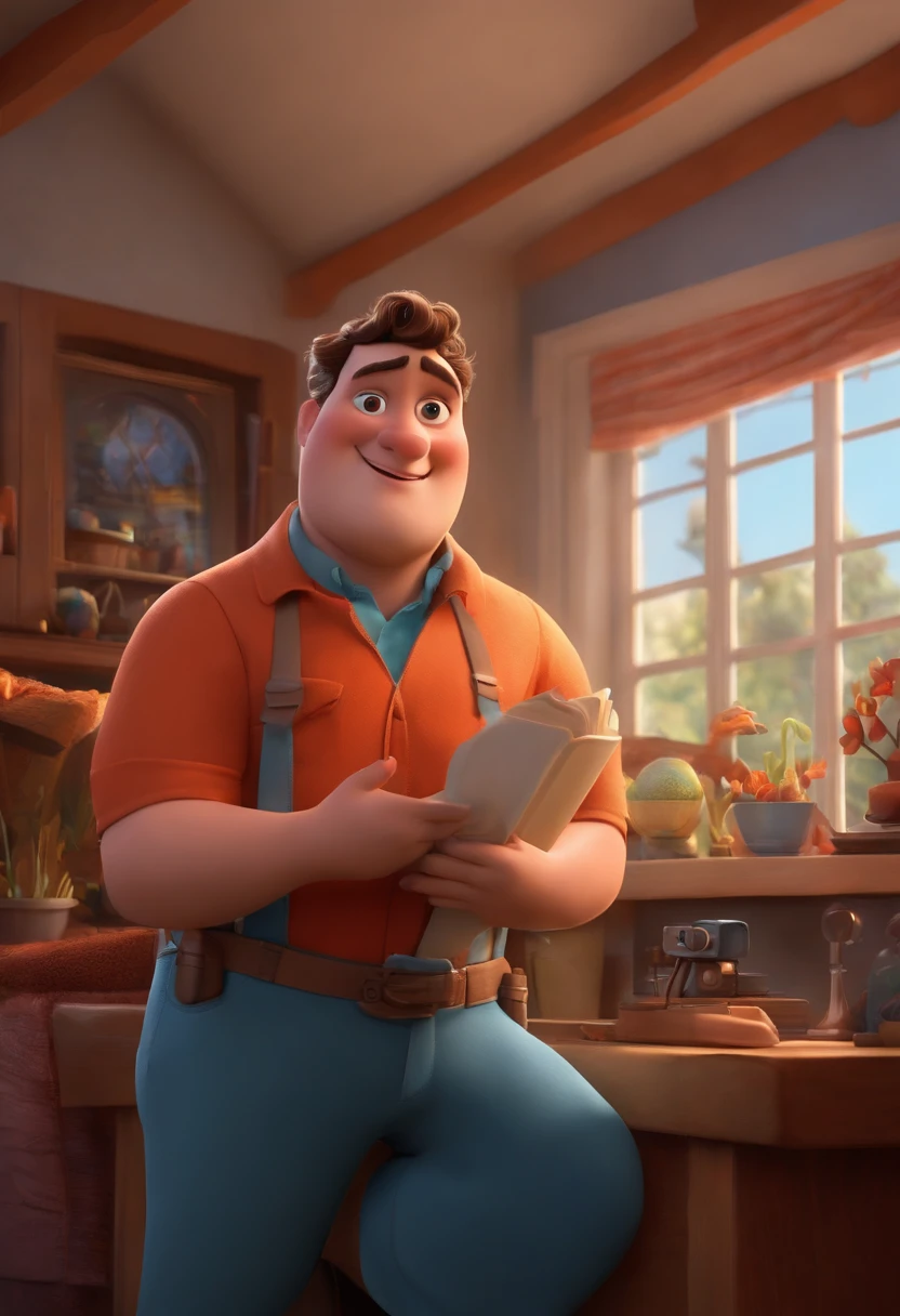 A Dream Architect Inspired by Pixar Animation, de perto. The character takes center stage with captivating facial expressions, oferecendo um toque de irrealidade