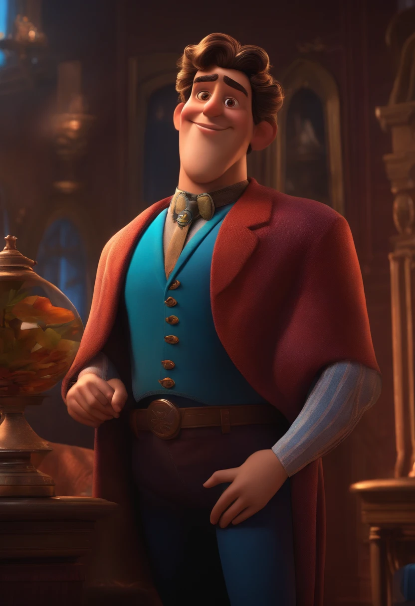 A Dream Architect Inspired by Pixar Animation, de perto. The character takes center stage with captivating facial expressions, oferecendo um toque de irrealidade