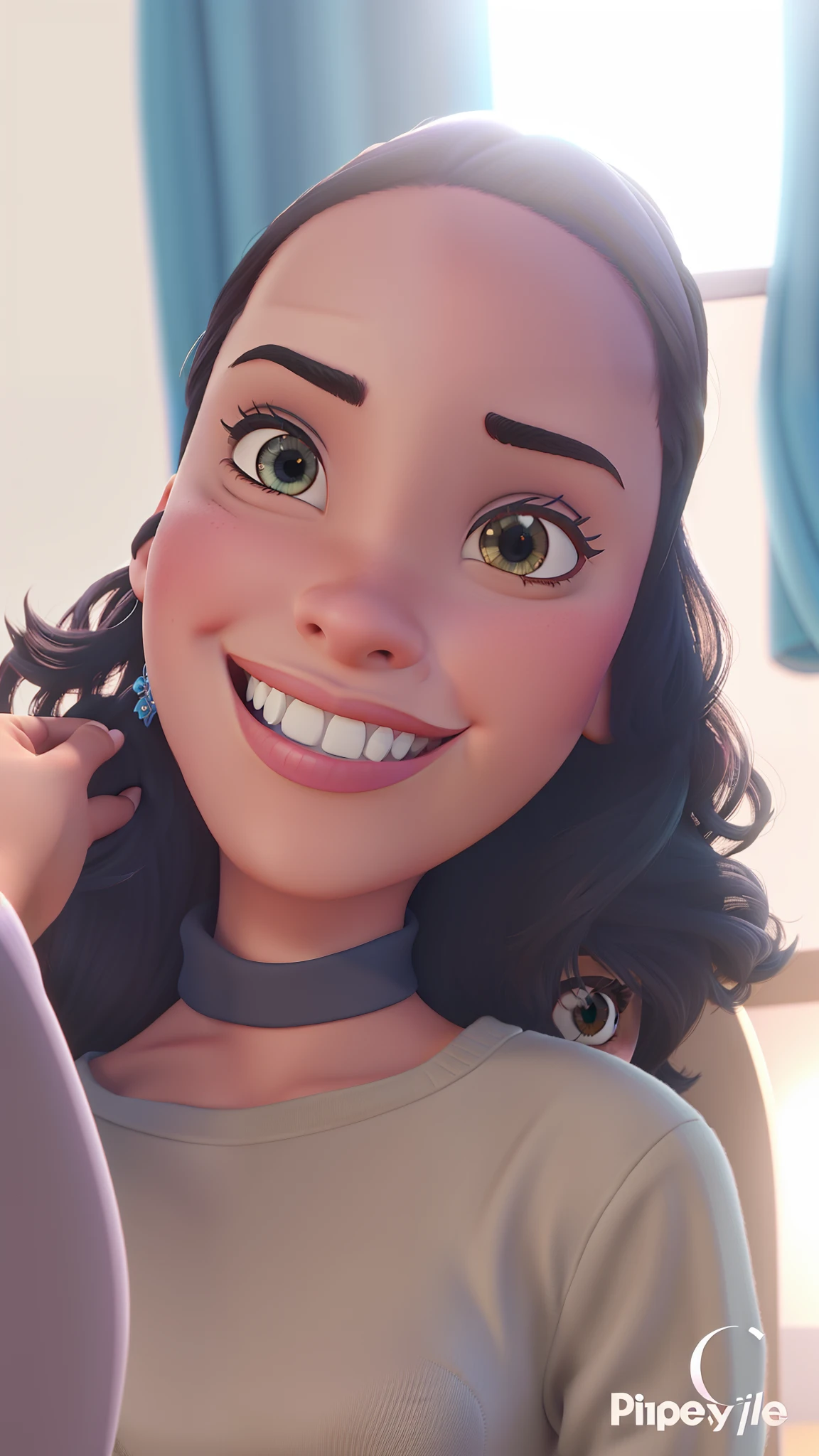 Poster estilo Disney Pixar, mulher negra com alta qualidade e de melhor qualidade.