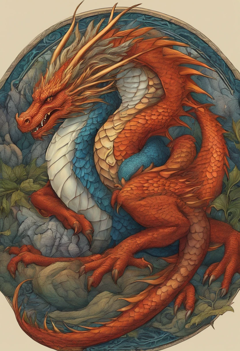 Hand drawn dragons