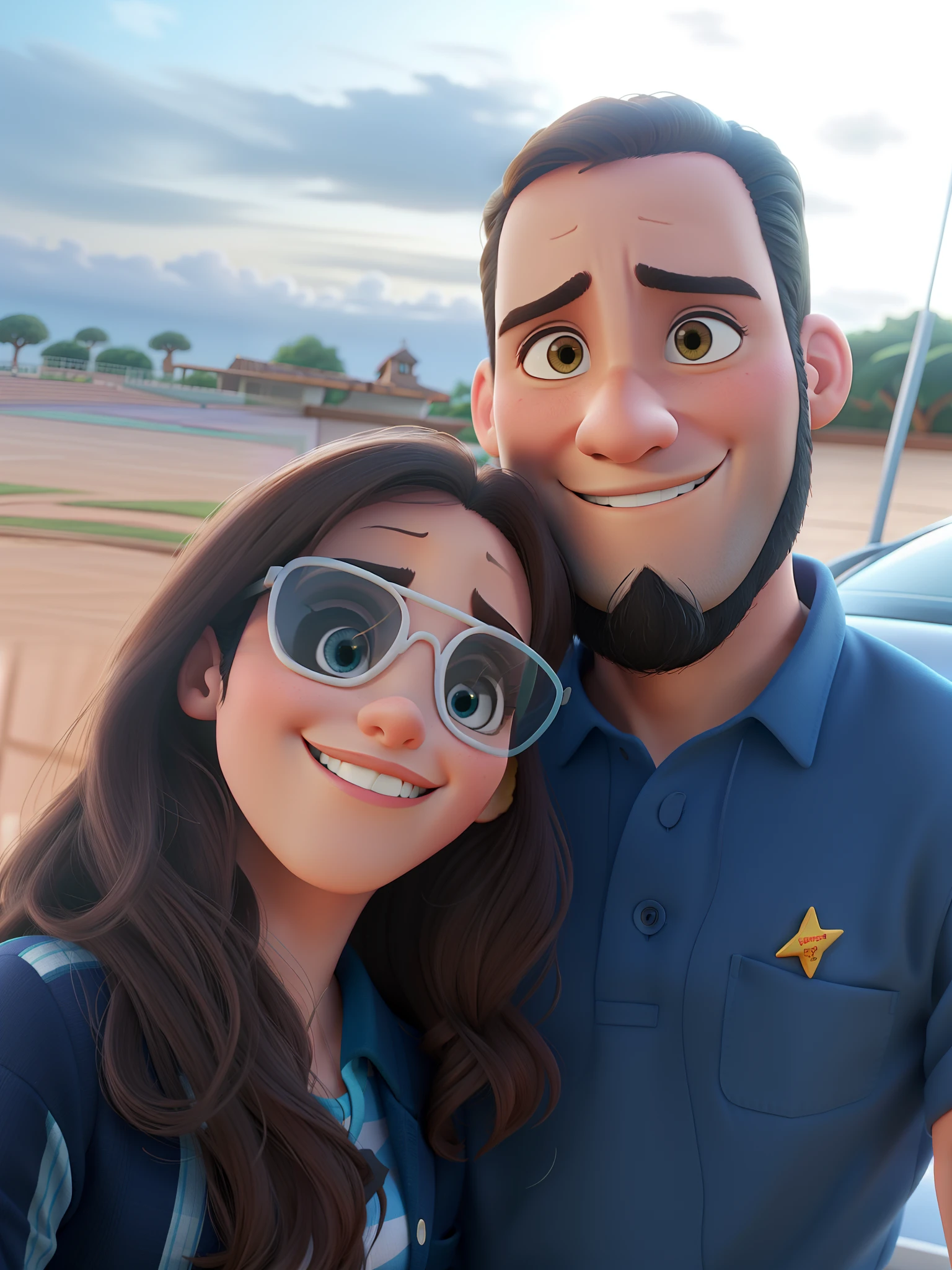 casal no estilo disney pixar, alta qualidade, melhor qualidade