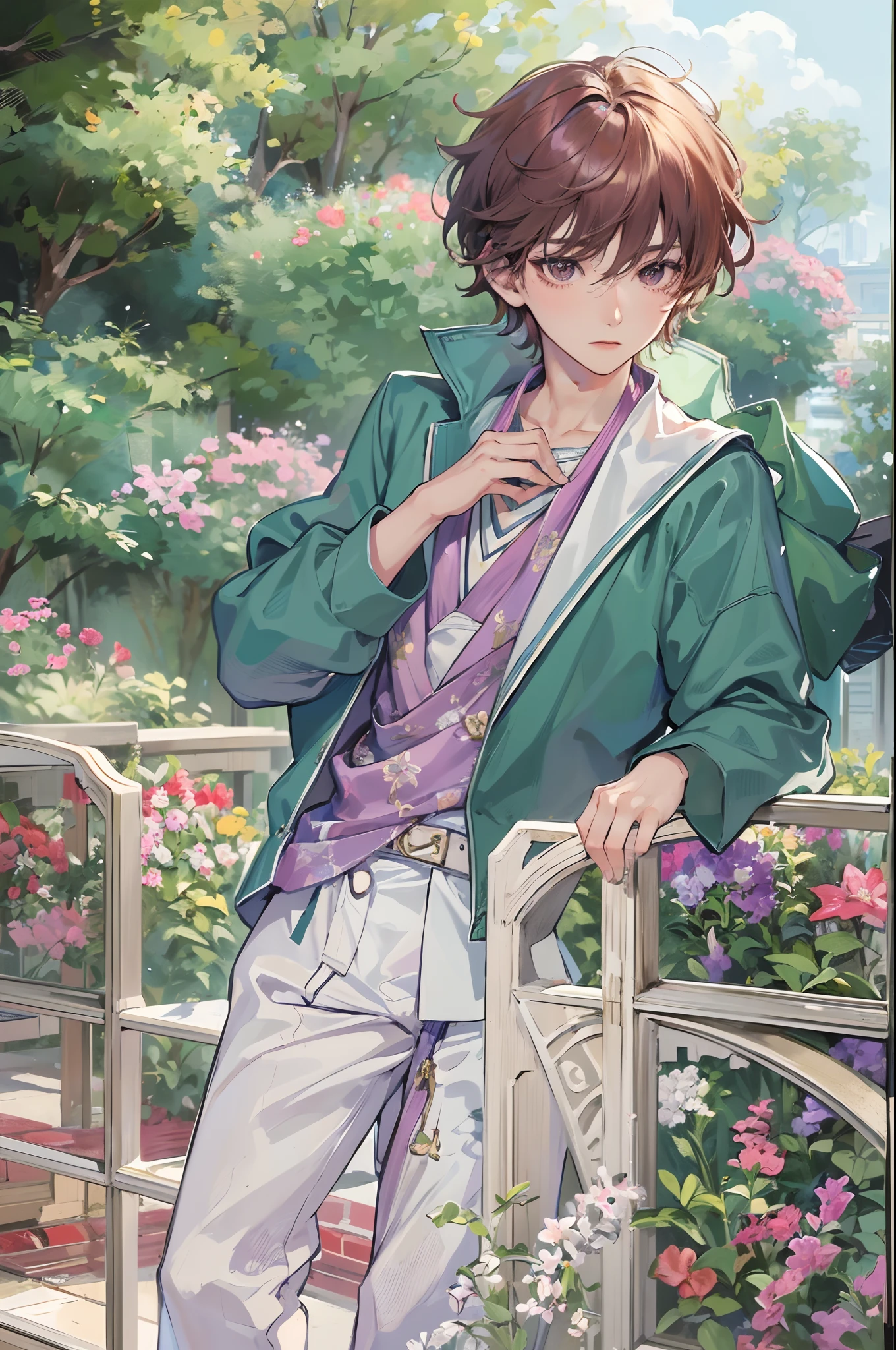 Absurdres masterpiece HDR high quality picture of a character from Hana yori dango anime, 1 boy , character is with detailed face, simple hair design , happy face, different clothes , ((short hair style:1 )) , anime eyes, light skin ,
Wearing random outfit from anime, detailed outfit, nice background, masterpiece scenery