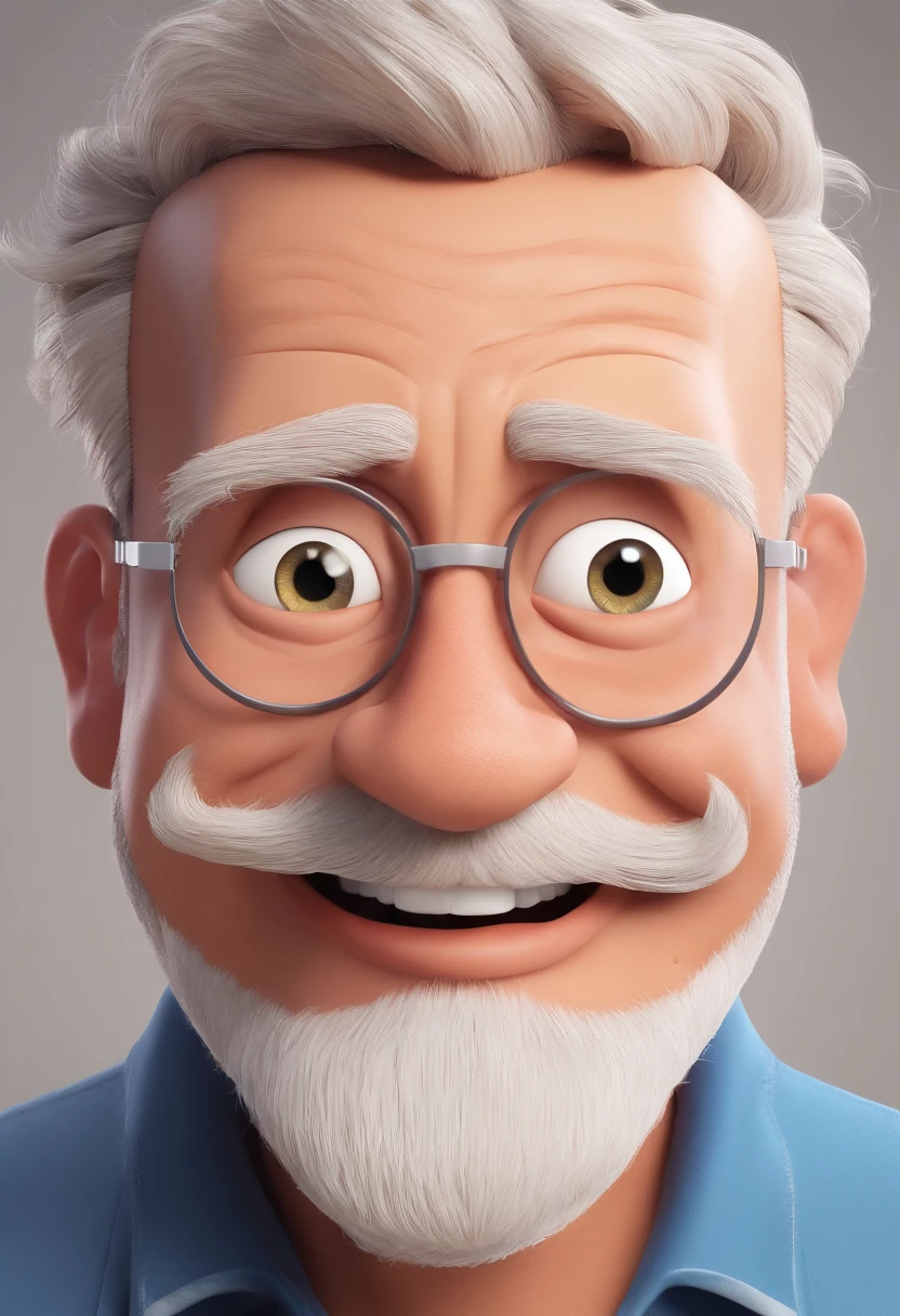 Smiling Man Illustration, sorriso insano, Homem de pele marrom com um sorriso gigante, happily smiling at the camera, sorriso atrevido, he's smiling, sorriso muito grande, Macho sorridente, foto de perfil headshot, rindo sorriso enorme, desenhando no estilo de Arte 3D, c4d, fundo de cor branco puro, estilo disney, estilo pixar render ilustracao Super Detalhe, 8k