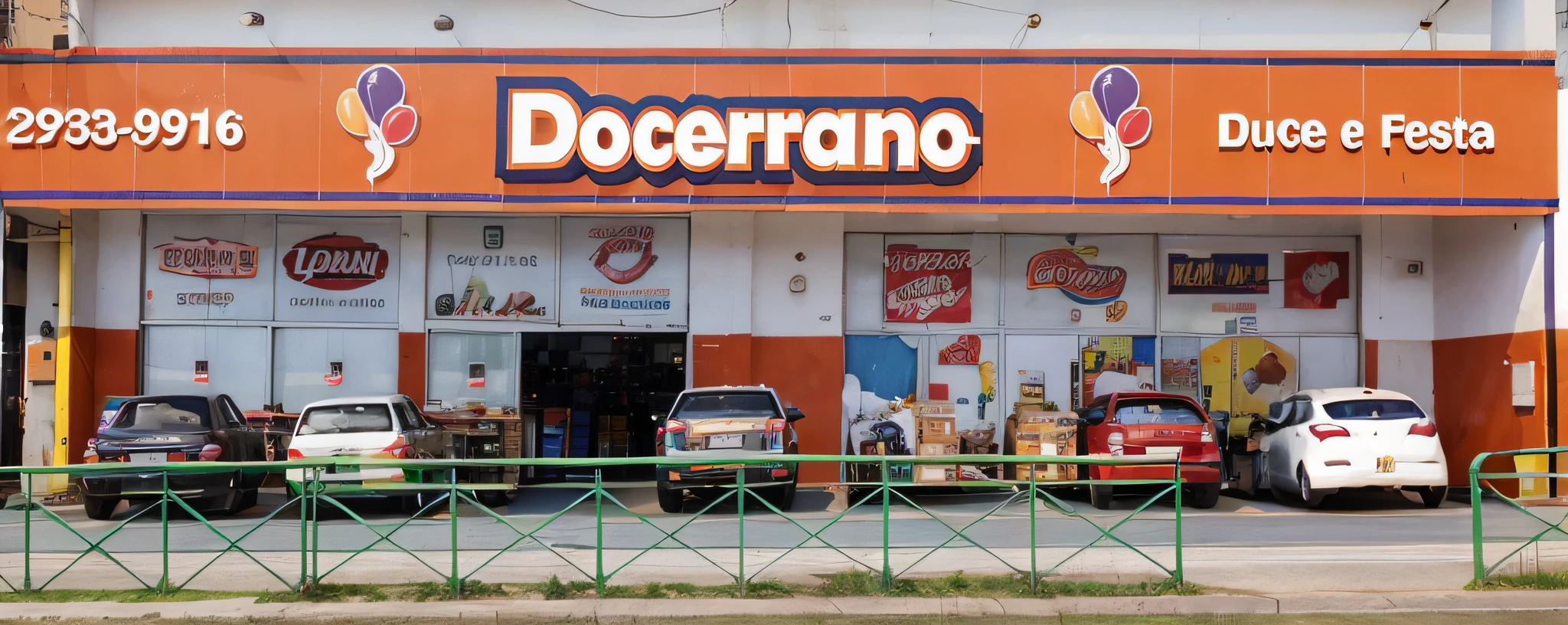 Fachada de um loja que vende produtos de confeitaria