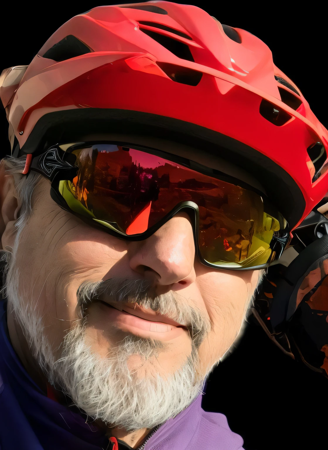 There is a man wearing a helmet and sunglasses holding a mobile phone, imagem de perfil, imagem do avatar, foto de perfil, with neon visor, foto do perfil, Foto de perfil, foto de perfil, Reflexo do iPhone na viseira, reflection on helmet, foto de perfil headshot, Directed by: Jan Rustem, Greg Rutkovsky, retrato!!!, capacete de bicicleta de montanha, reflexo do telefone na viseira