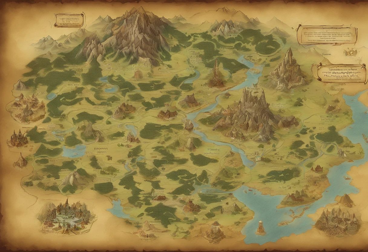 Tokkien World Style Map of Middle-earth