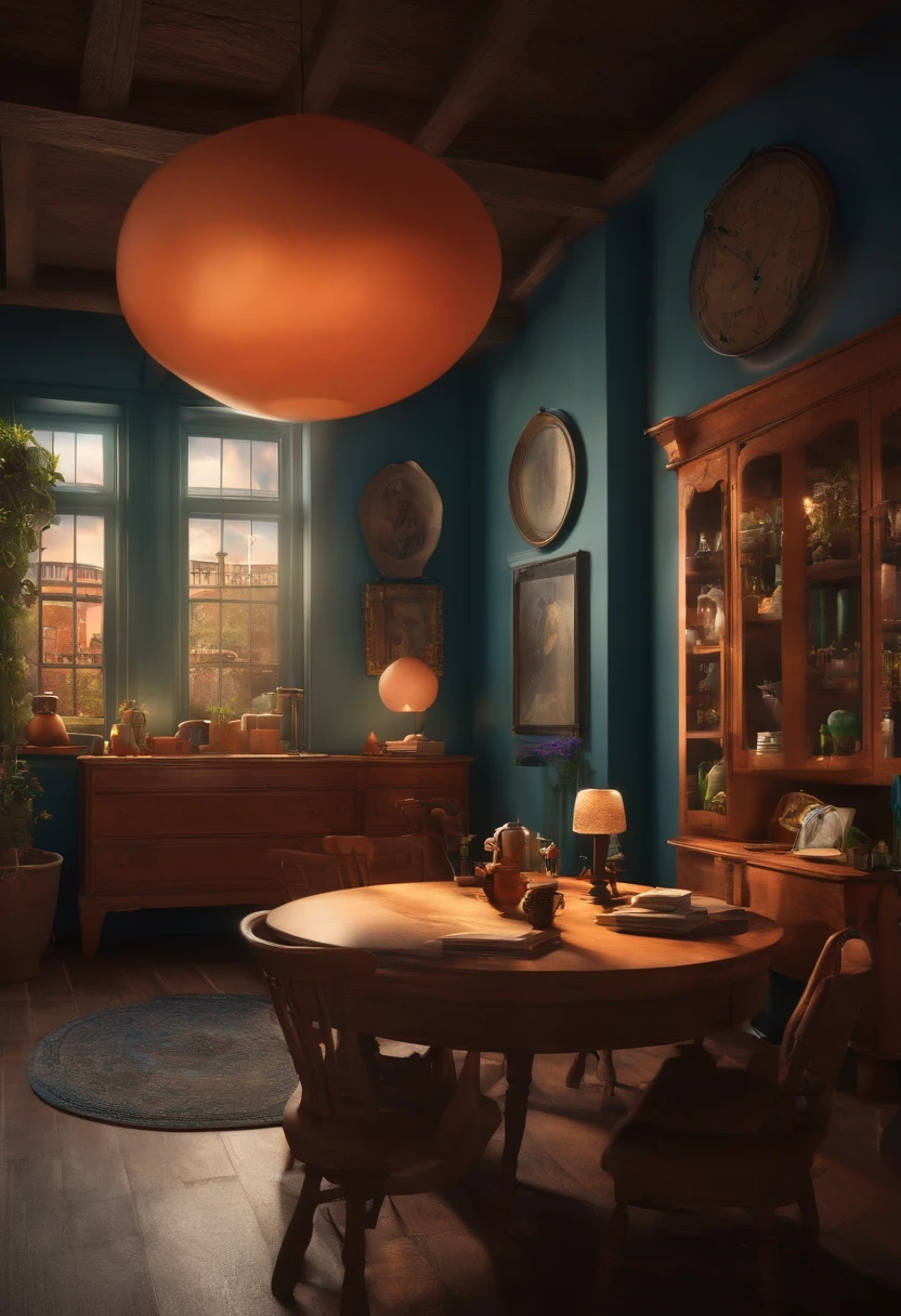 A Dream Architect Inspired by Pixar Animation, de perto. Facial expressions are captivating, com um toque de irrealidade.