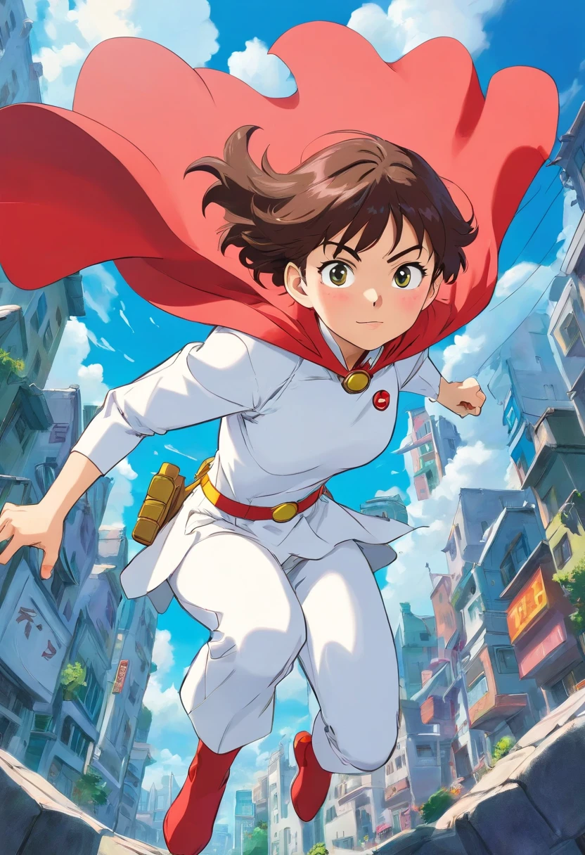 White uniform superhero in action