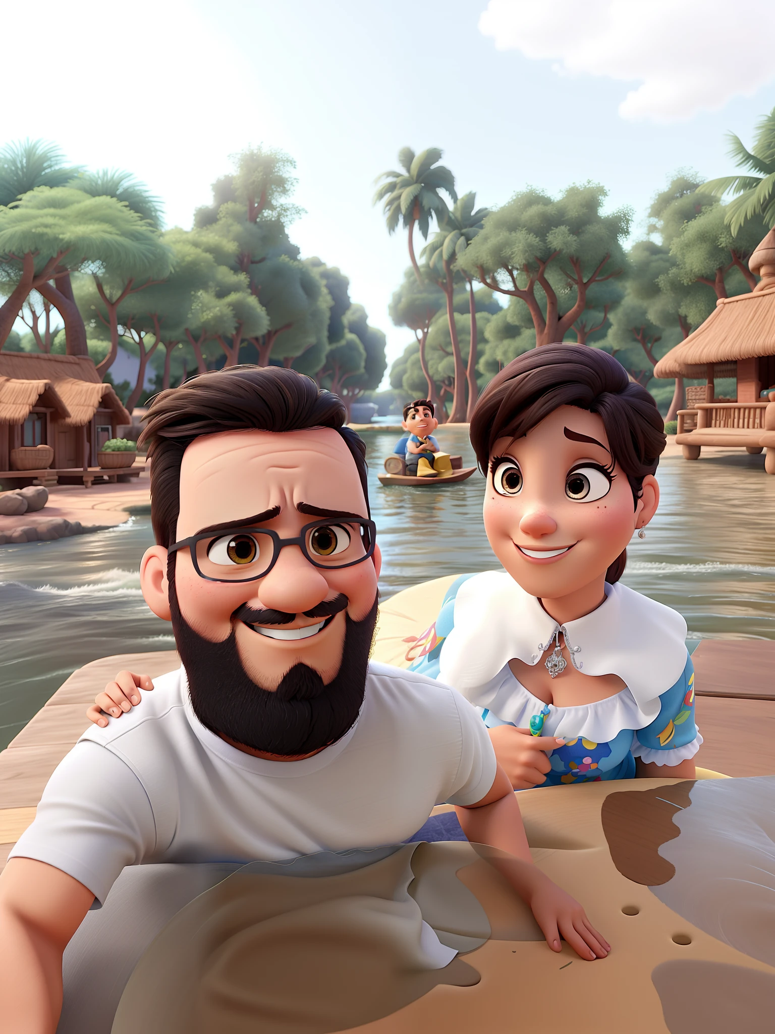 Casal estilo Disney pixar, alta qualidade, melhor qualidade