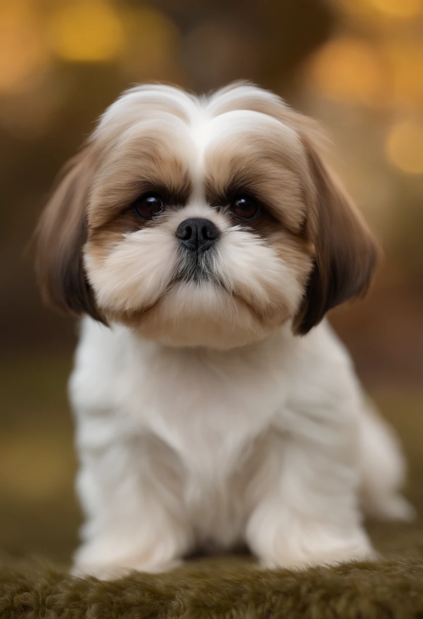 Shihtzu branco com mancha marrom princesa Disney