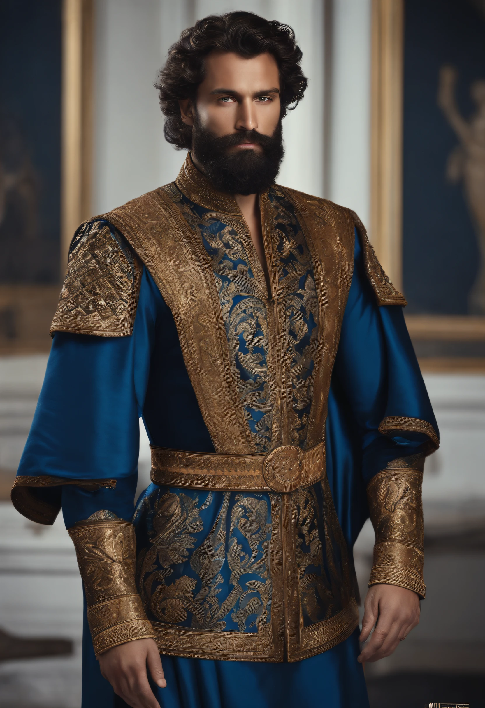 Certainement, affinez davantage l’invite pour un portrait 8K ultra-réaliste d’un distingué homme aux cheveux courts dans ses 28 ans, avec des yeux noirs perçants. Il est impeccablement vêtu d’un costume bleu roi méticuleusement ajusté, complété par une cravate parfaitement assortie.