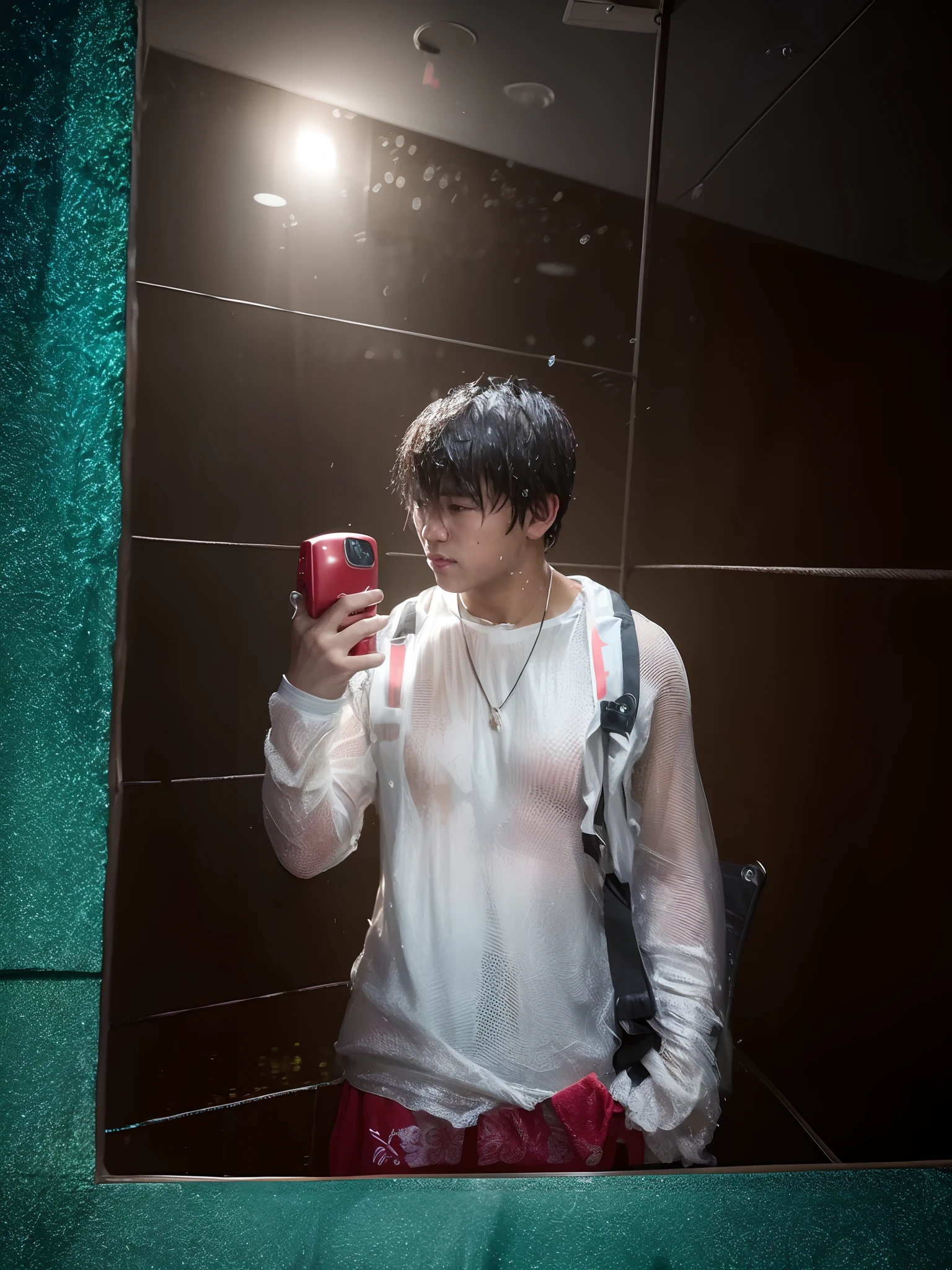 Background change into boxing ring with handsome boy clean shave with wet hair flling and sweat realistic photo realistic 8k photos