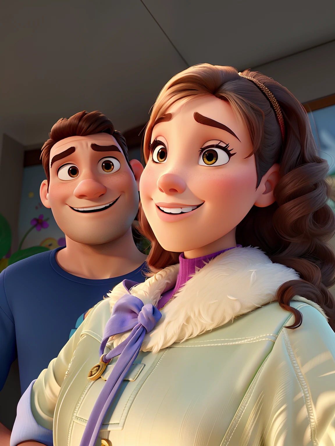 Mulher e homem estilo Disney pixar ,alta qualidade,melhor qualidade