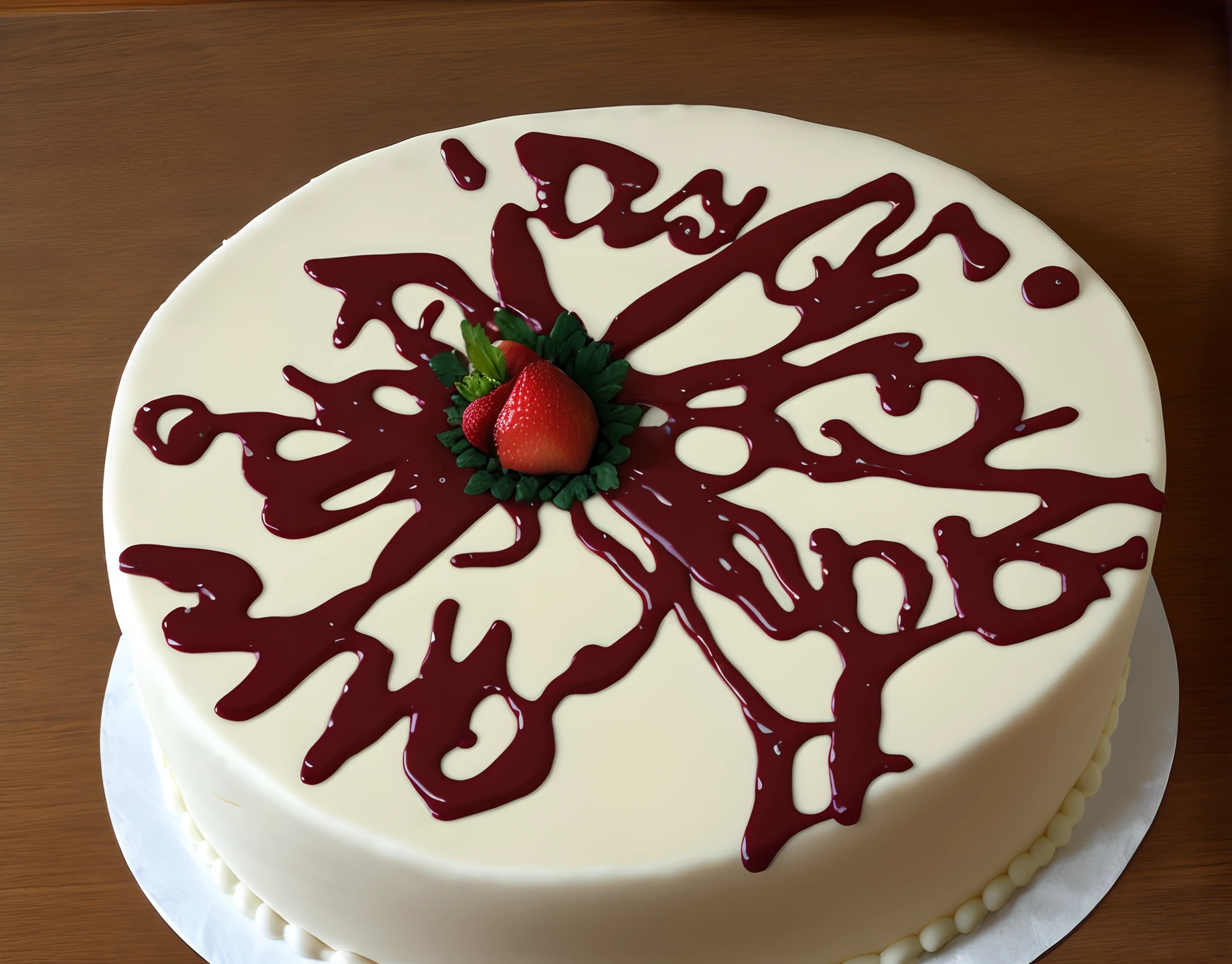 Cake to celebrate the 2nd anniversary of a restaurant called Zephirine
