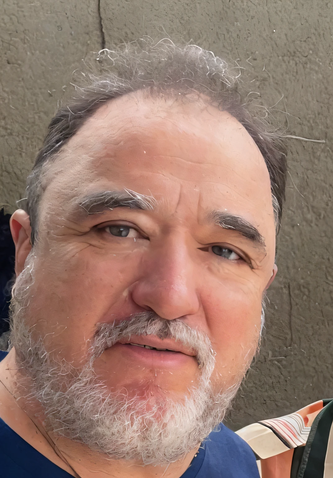 There is a man with a beard and blue shirt holding a green and white striped tie, taken in the early 2020s, david rios ferreira, Arauto Ortega, victor maristane, Carlos Ortega Elizalde, foto de perfil headshot, foto de um homem branco de 50 anos, imagem de perfil, foto headshot, album photo