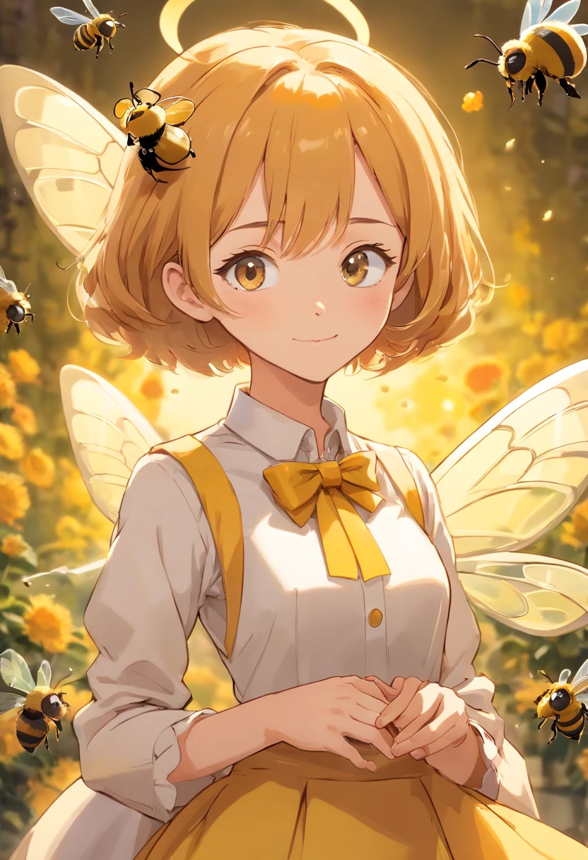 ((foto crua)), ((obra-prima)), Anthropomorphic humanoid honey bee wearing formal clothes