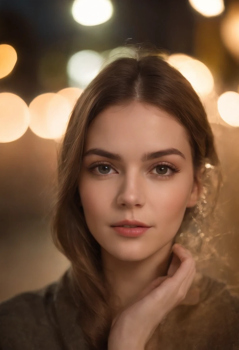 Foto de Adeline_Retrato de Pi, Menina em uma noite chuvosa，lente Frontal，rua Fundo （Tiro em Close-up：1.6），melhor qualidade，F / 1 FotograFia HD T bokeh，Depth of field Macro The atmosSpheres are sad