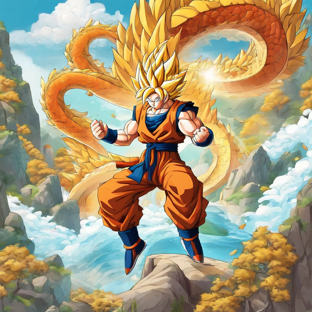 Imagem do goku de dragon boll usando oleos essencial doterra
