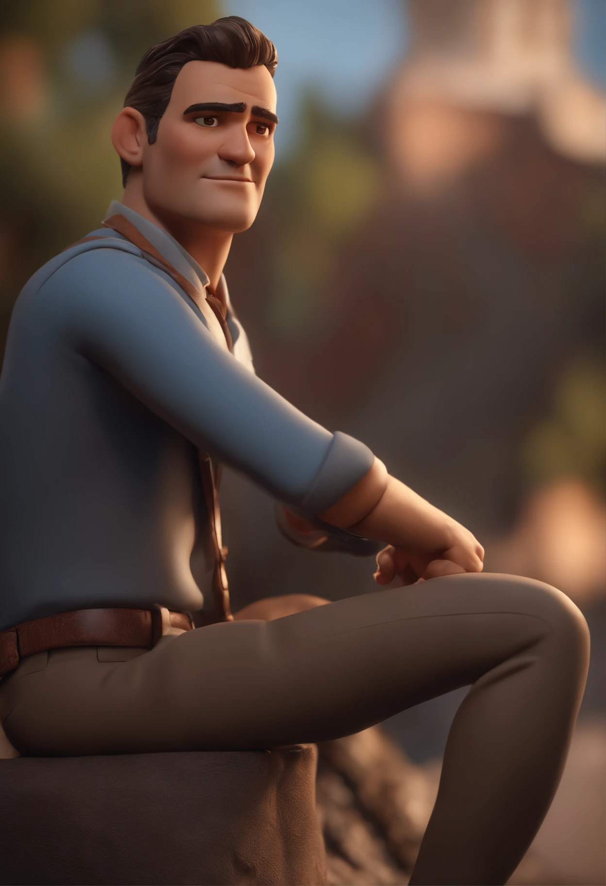 personagem dos desenhos animados de um homem com  uma camisa preta, animation character, Caractere estilizado, animation style rendering, 3D estilizado, Arnold Maya render, 3 d render stylized, toon render keyshot, Personagem 3D, Personagem 3D, 3d rendering stylized, 3 d character render, personagem de desenho animado, Personagem de close up, Pose de personagem,  (Estilo Pixar) (master part:1.2) (Bokeh) (best quality) (pele detalhada) (textura detalhada) (8k) (argila) (Cinematic lighting) (foco nítido