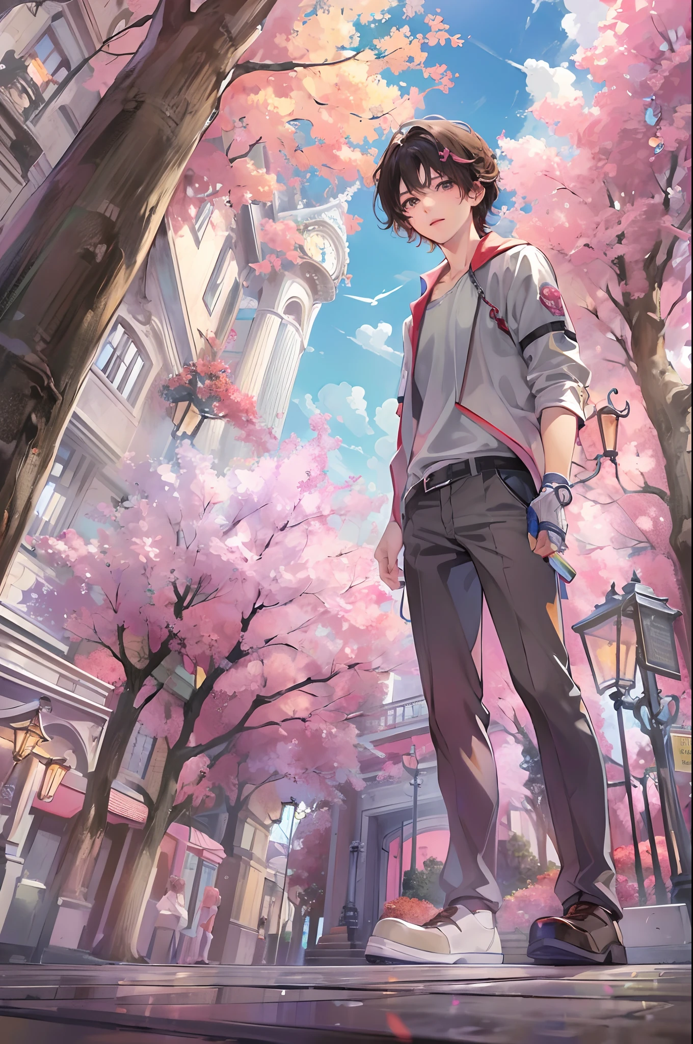 Absurdres masterpiece HDR high quality picture of a character from Hana yori dango anime, 1 boy , character is with detailed face, simple hair design , happy face, different clothes , ((short hair style:1 )) , anime eyes, light skin ,
Wearing random outfit from anime, detailed outfit, nice background, masterpiece scenery