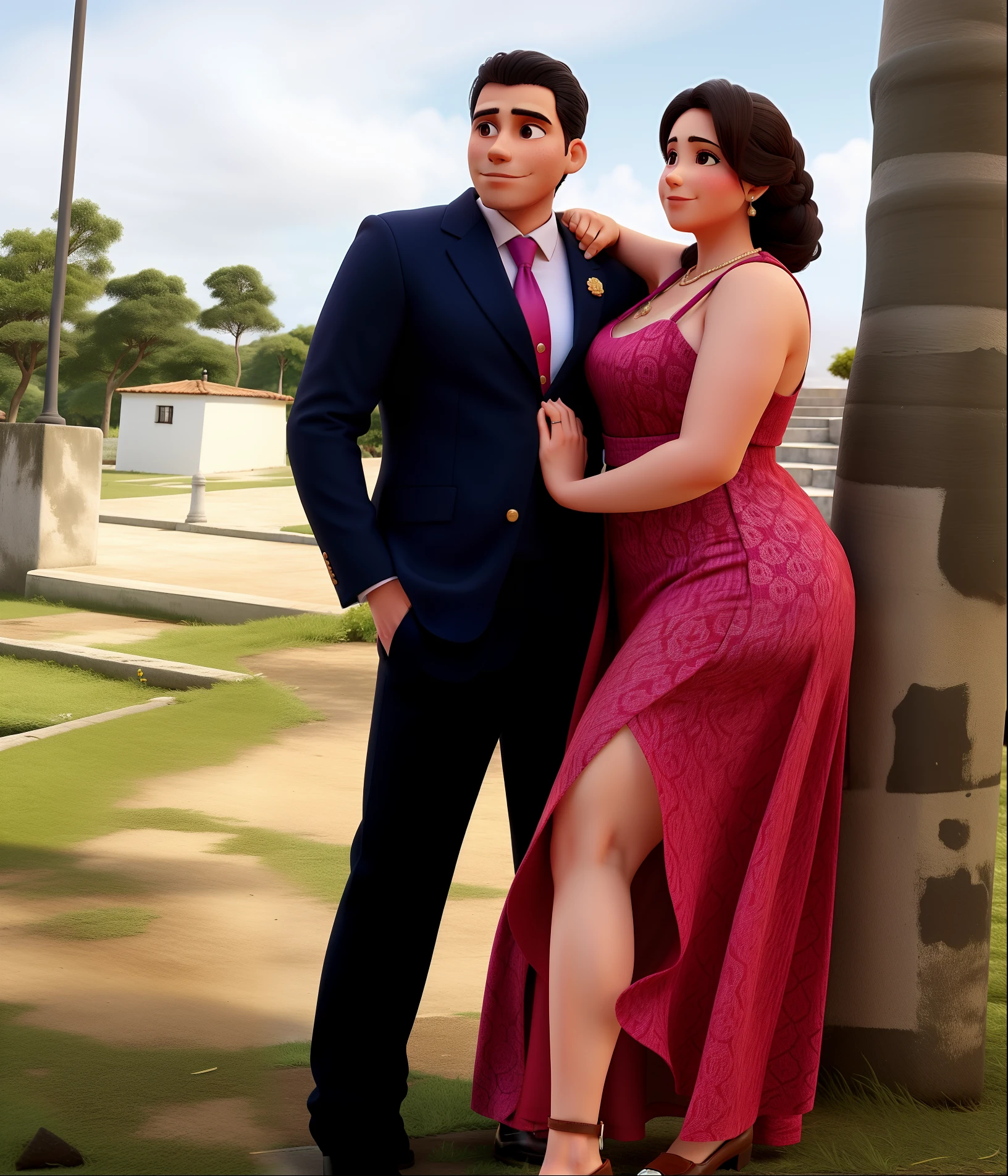 casal de terno e vestido