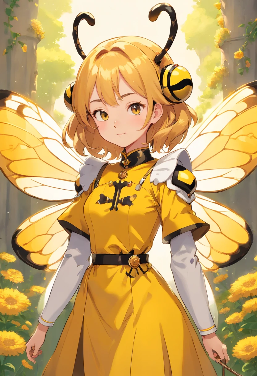 ((foto crua)), ((obra-prima)), Anthropomorphic humanoid honey bee wearing regal clothes, antennae, four arms, androgynous