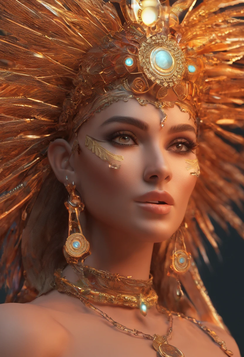 ( alta qualidade , ultra detailed by hand ) ( careful hand ) Zodiac sign - Goddess of Aries , similar to Latin goodness , corajoso ,intencional ,produtivo ,Entrepreneurial and humanitarian face . Moody, impulsivo, impaciente, estilo assertivo . Reddish hair from sunset , vestido transparente , no oceano com sol , corpo inteiro , olhos de fogo de cristal ( olho detalhado ) . forte e poderoso olhar de maquiagem . deusa do fogo .