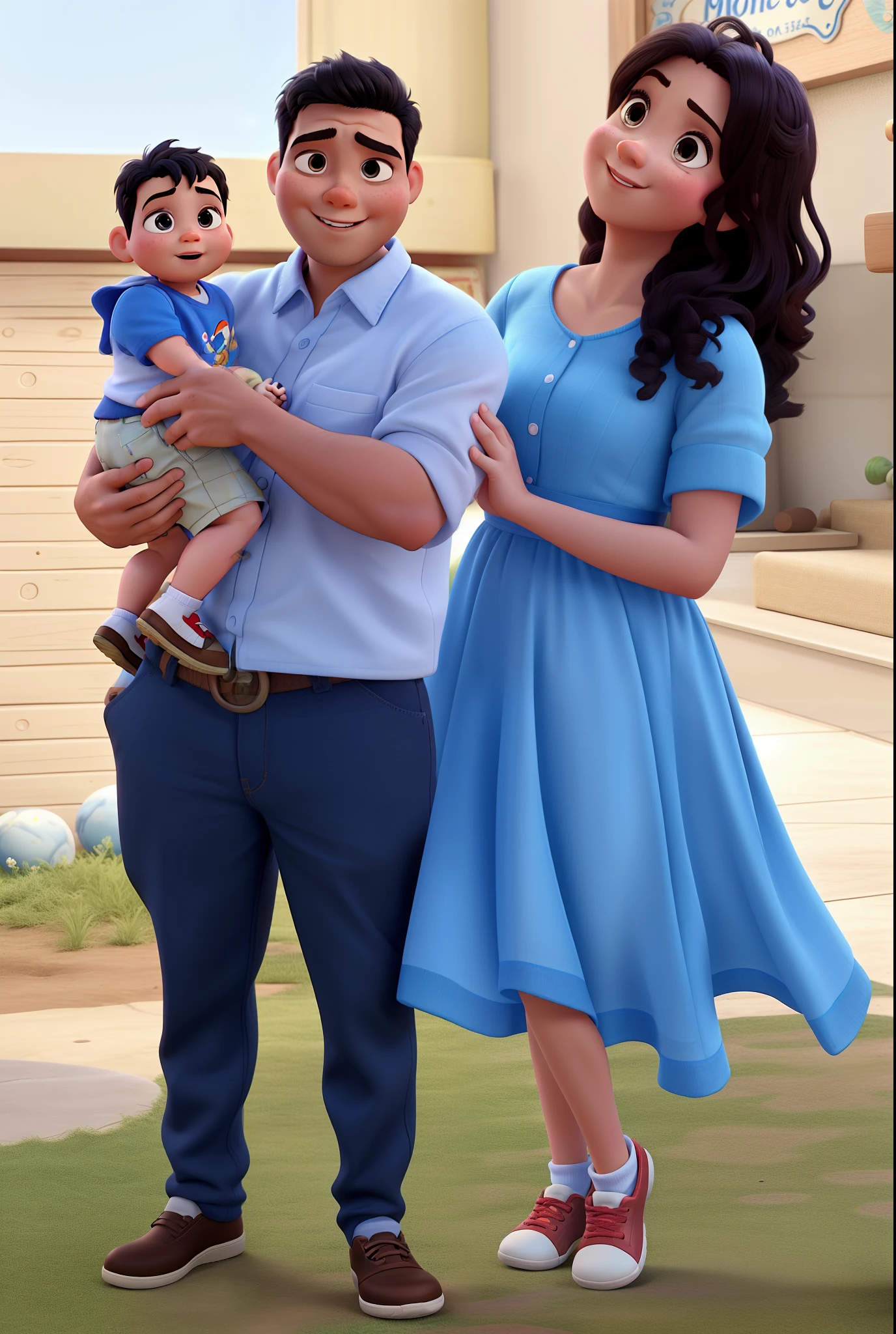 Pai, Mother Baby Boy Small Hair, Disney pixar | |