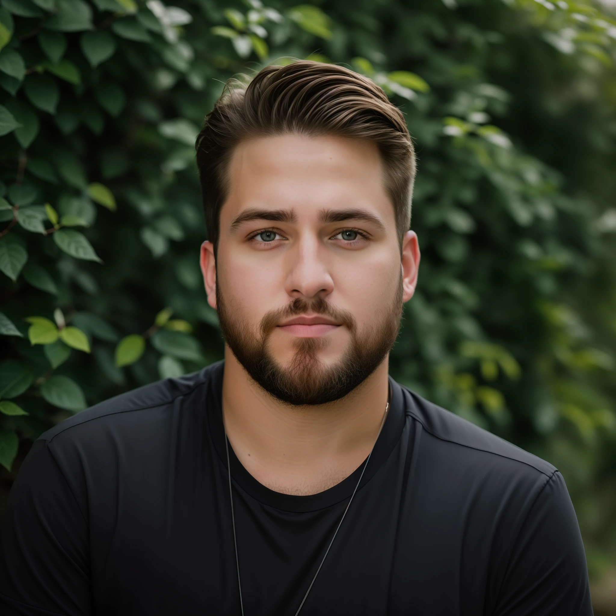 there is a man with a beard and a necklace on, foto de perfil headshot, Retrato no meio da foto, retrato headshot, retrato de alta qualidade, Zachary Corzine, retrato promocional, retrato de perfil, estrutura : Kyle Lambert, Calebe Worcester, christian cline, foto headshot, cinematic headshot portrait, halfbody headshot, Foto de perfil, retrato de closeup headshot, barret frymire, imagem retrato