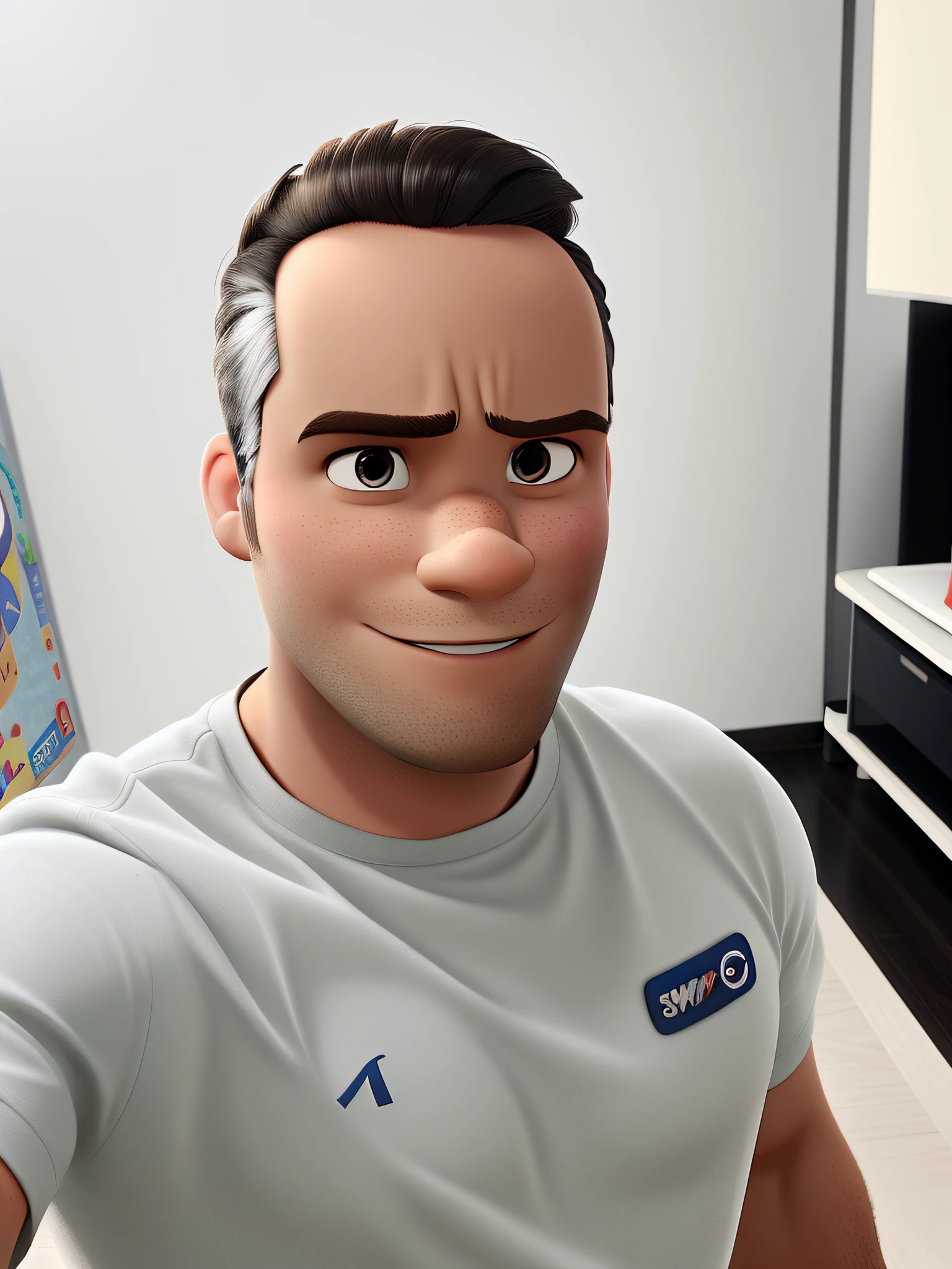um homem estilo disney pixar, alta qualidade, melhor qualidade