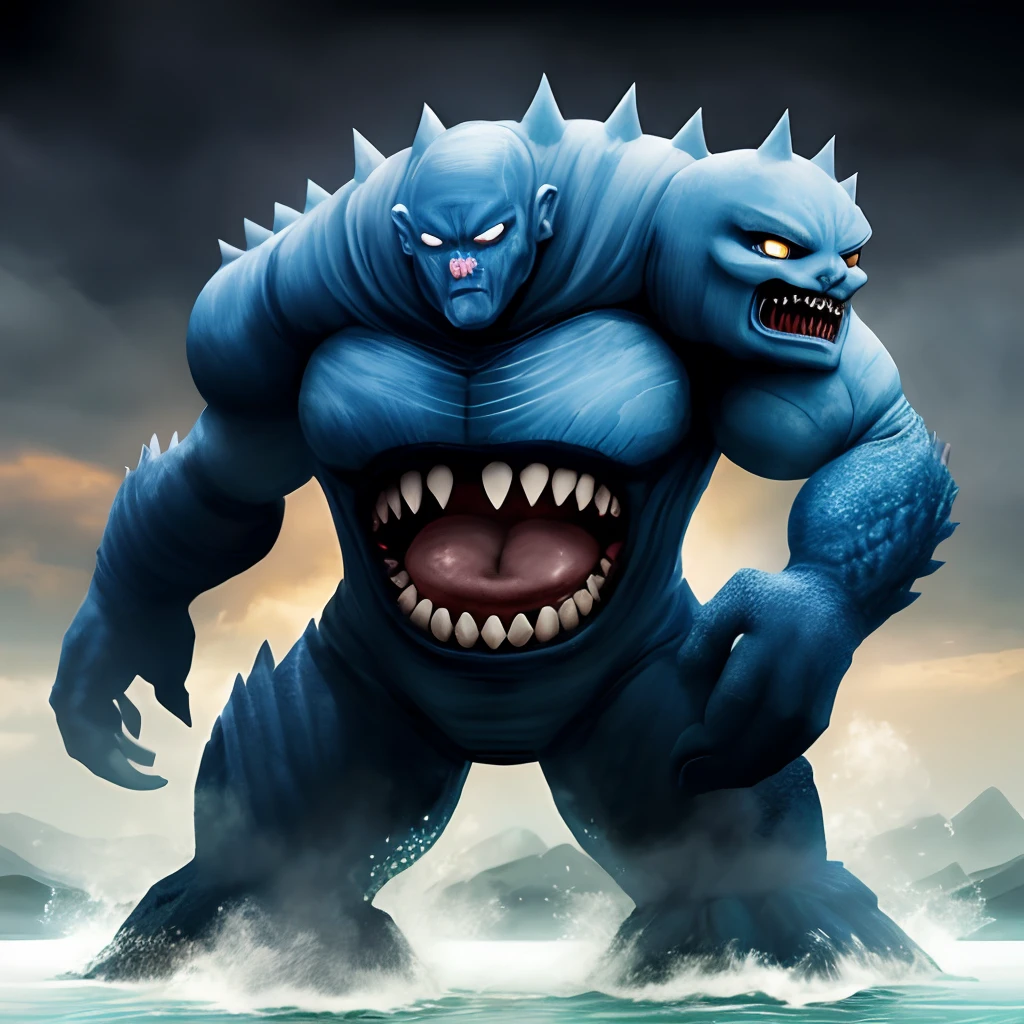 Make me a Titan monster made out of ink