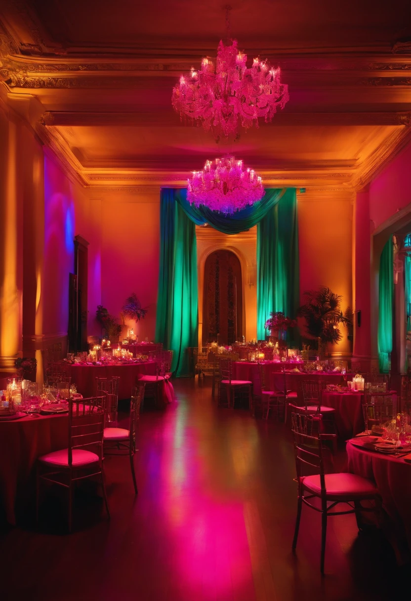 Festa de aniversario com cores neon