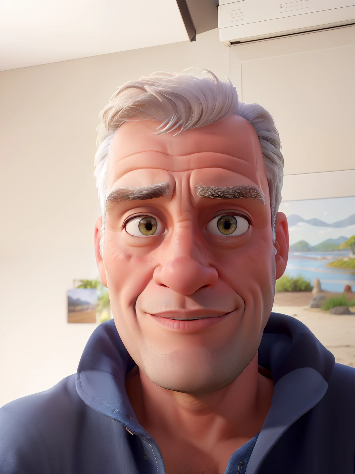 (best quality,4k,8k,Altas,master part:1.2),ultra-detalhado,(Realistic,fotorrealista,photo-realistic:1.37),56 anos,homem moreno,arms crossed,camisa branca,jeans,cavanhaque,cabelos curtos e cacheados,Olhos detalhados,Detailed lips,homem adulto,Serious expression,atmosfera natural,studio lighting,vivid colors,luz solar suave,olhos cintilantes,tom de pele quente,foco nítido,medium:oil painting,Nice features,traje casual,postura confiante,Fundo Urbano,comportamento legal