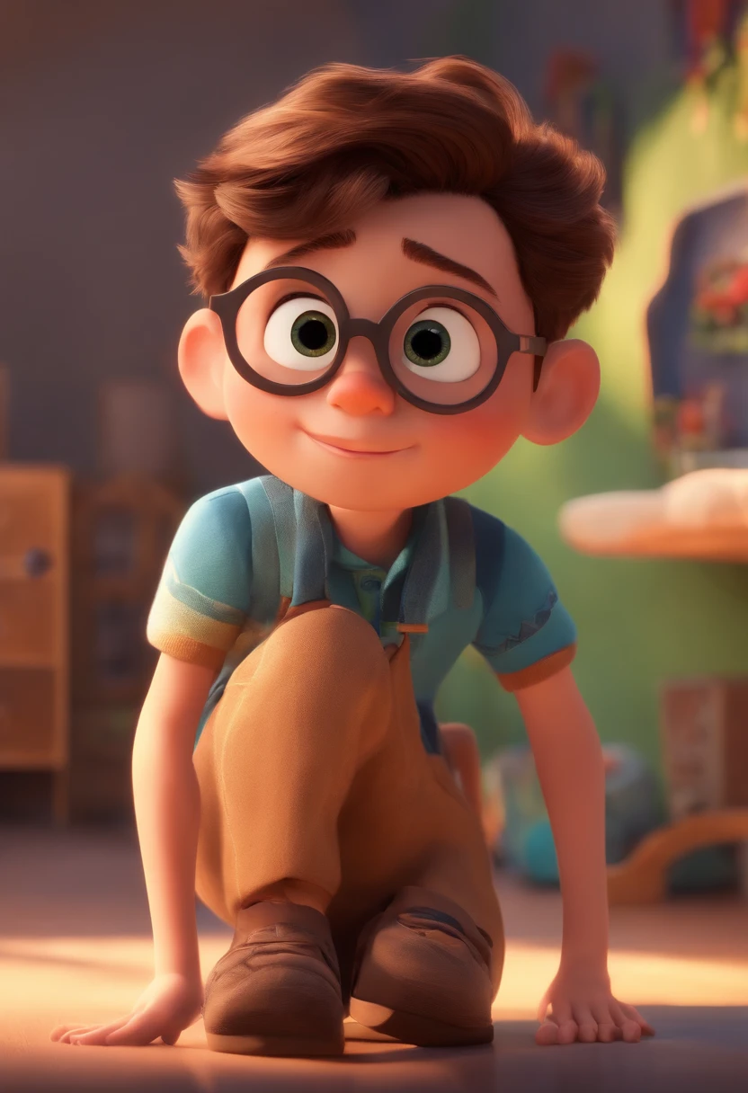 Image of a boy for a story in a YouTube video in Pixar format, He's the little allabester, He's the class leader, He's outgoing, Playful and gets up for a lot of things