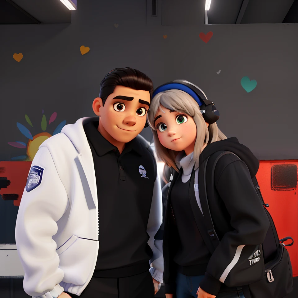 (best quality), master part, extremely detailed uniform CG 8K illustration, alta cor, extremely high color saturation, todas as cores aprofundadas, pintar, arte do grafite, Center Composition, luz e sombra extremamente detalhadas, muro de grafite, parede pintada brilhante, 1 menina graffiti 1 menina olhando para a parede, rosto e olhos extremamente detalhados, medium-length hair, Sportswear, nuvens coloridas