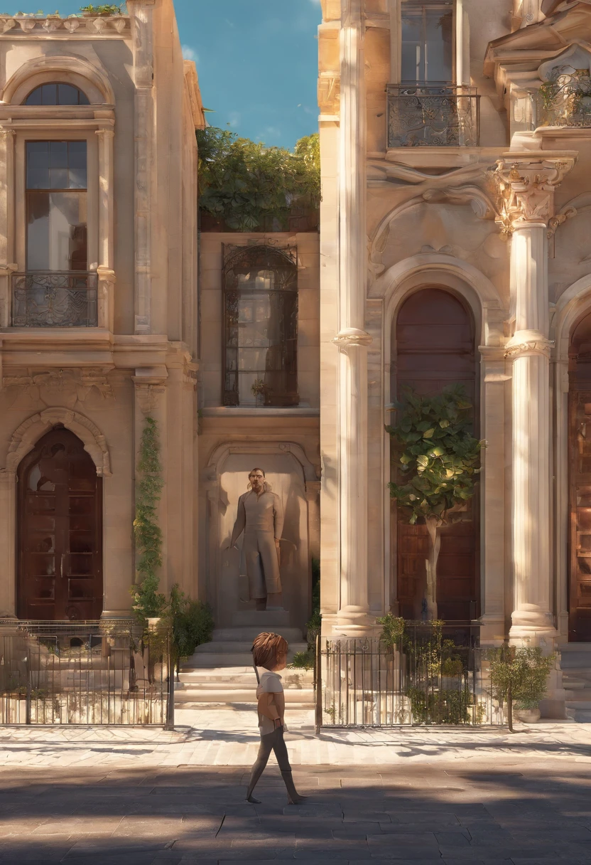 Pixar-Style 3D Character and Scene Creation Prompt:

Ambiente:

description: A vibrant and detailed metropolis, reminiscente das cidades retratadas nos filmes da Pixar.
Main Building: In the heart of the scene, A majestic, modern building stands out. Its architecture is sophisticated, e o nome "Zion Private Services" is prominently displayed, Maybe in neon or on an illuminated sign.
Personagem 3D - Dario Sosa:

Estilo: It should be modeled with the richness of detail and expressiveness characteristic of Pixar characters.
allure:
Idade: Aproximadamente 42 anos, Imparting maturity and experience.
Roupas: Um terno bem cortado, que exala profissionalismo.
Postura: arms crossed, Conveying confidence.
Rosto: Barba bem cuidada, ligeiramente grisalha, indicando sabedoria. Cabelo curto nas laterais, Longer at the top and slicked back, dando um ar sofisticado.
Posicionamento na Cena:
Dario is positioned in front of the main building, sendo o foco da cena. Seu nome, "Dario Sosa", and your profession, "Wealth Advisor", are elegantly displayed, perhaps floating in 3D next to it or projected onto the ground in front of you, como uma sombra luminosa.

Lighting and Atmosphere:
The scene should be lit in such a way as to highlight Dario and the building with the company's name. Lighting should create an environment that inspires confidence, estabilidade e expertise, reflecting Darius' profession.